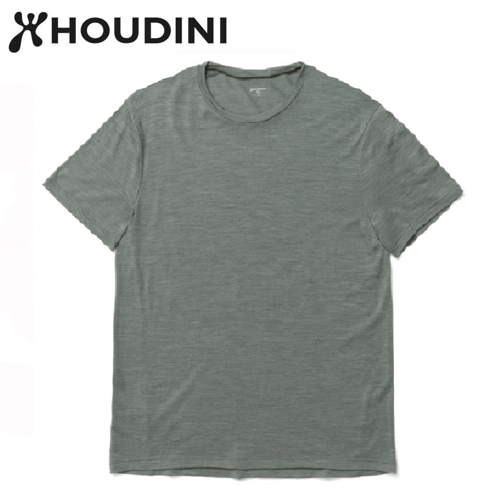 瑞典【Houdini】M`s Activist Tee 男 羊毛混紡天絲短袖 噴泉灰