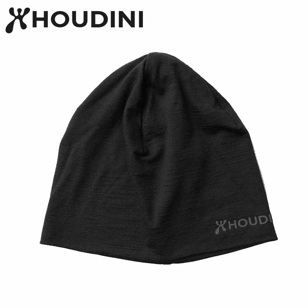 瑞典【Houdini】 Desoli Hat 中性美麗諾羊毛保暖帽-黑