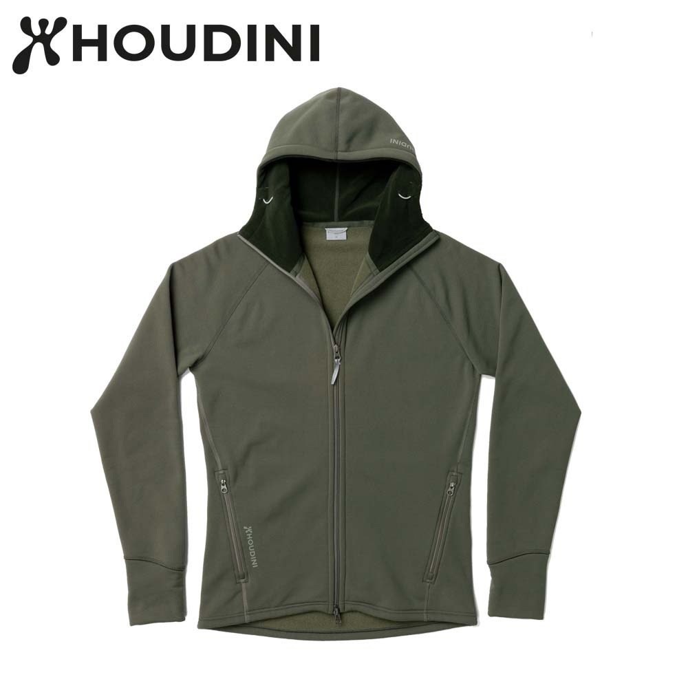 瑞典【Houdini】M`s Power Houdini 男款Power Stretch® Pro™保暖外套  裸印綠
