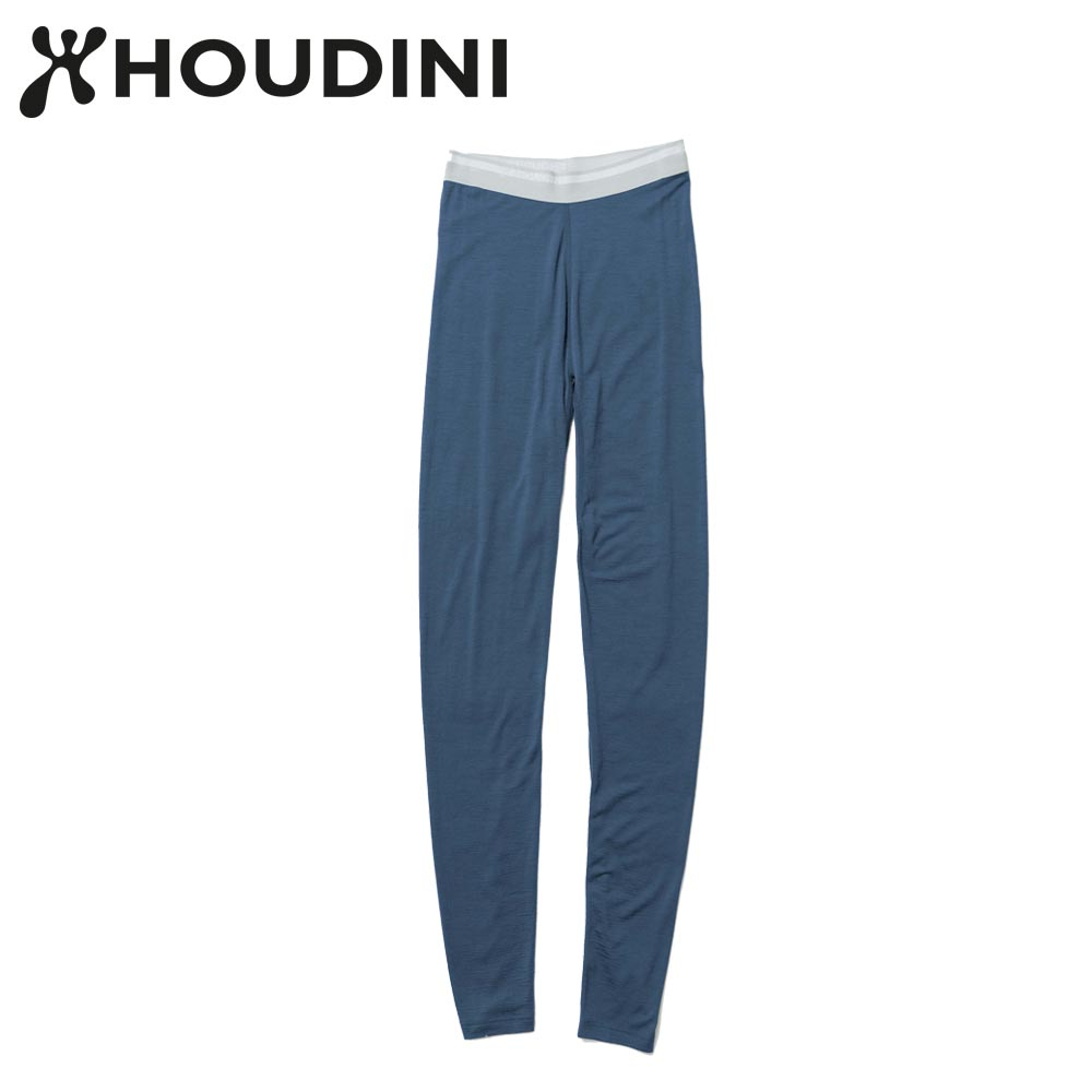 瑞典【Houdini】W`s Desoli tight 女款美麗諾羊毛保暖內層褲 水桶藍