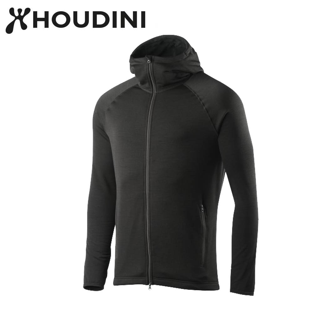 瑞典【Houdini】M`s Outright Houdini 男款 Power Stretch® Pro™ Light 保暖外套 純黑石藍