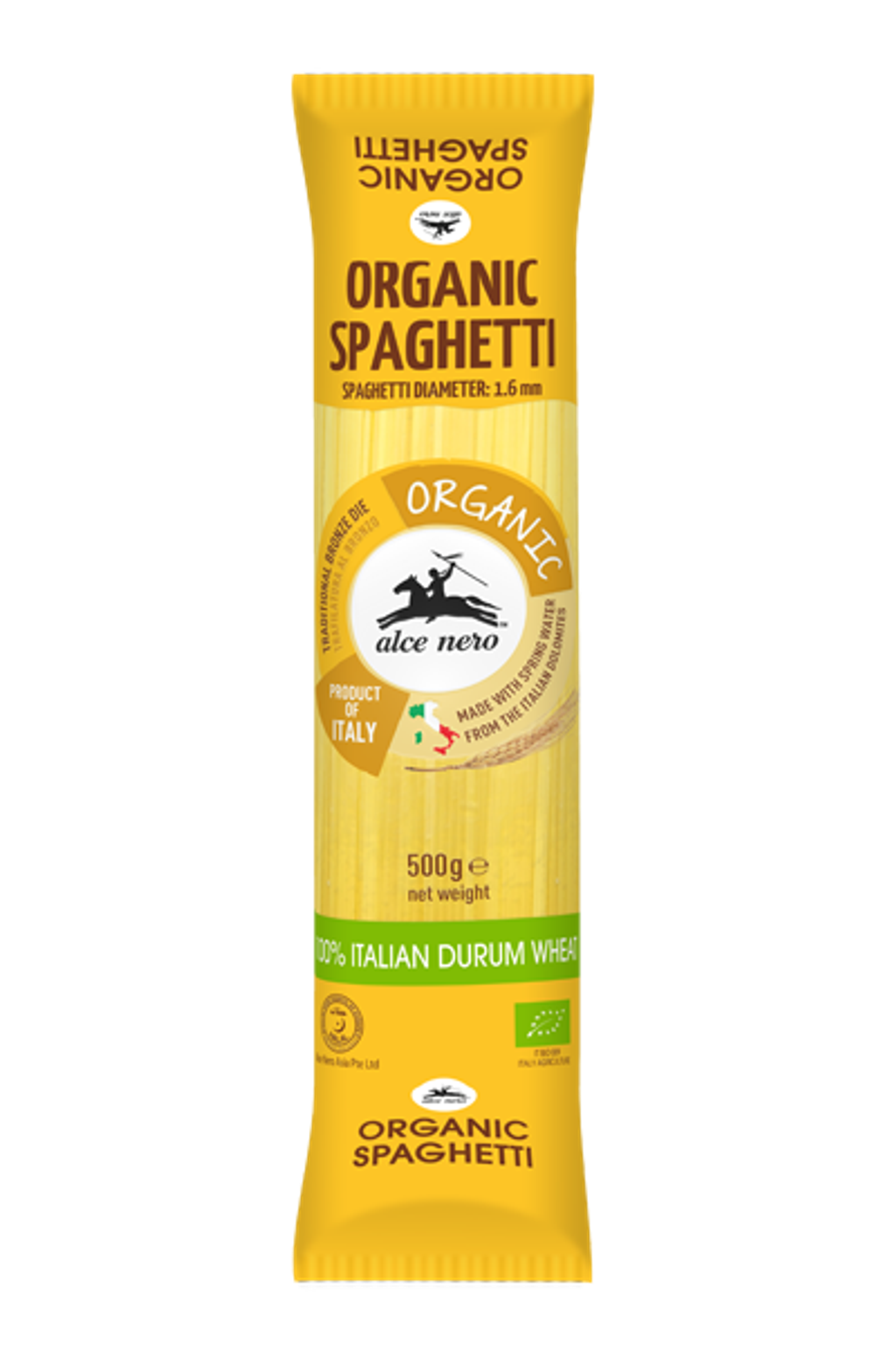 Alce Nero Organic Spaghetti 1.6mm 500g