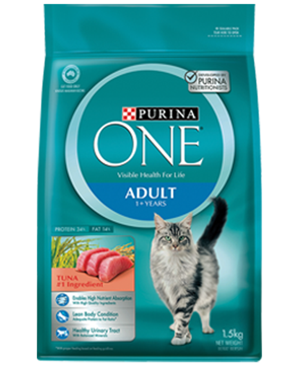 Purina One Indoor Adult Cat Food With Tuna 1.5kg Fly Online