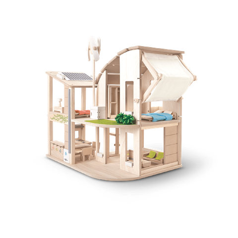 7156_PlanToys_GREEN_DOLLHOUSE_WITH_FURNITURE_Pretend_Play_Imagination_Coordination_Language_and_Communications_Social_Fine_Motor_3yrs_Wooden_toys_Education_toys_Safety_Toys_Non-toxic_0