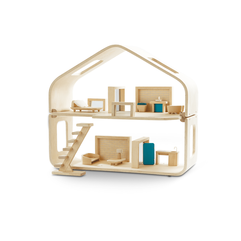 7122_PlanToys_CONTEMPORARY_DOLLHOUSE_Pretend_Play_Imagination_Coordination_Language_and_Communications_Social_Fine_Motor_3yrs_Wooden_toys_Education_toys_Safety_Toys_Non-toxic_0