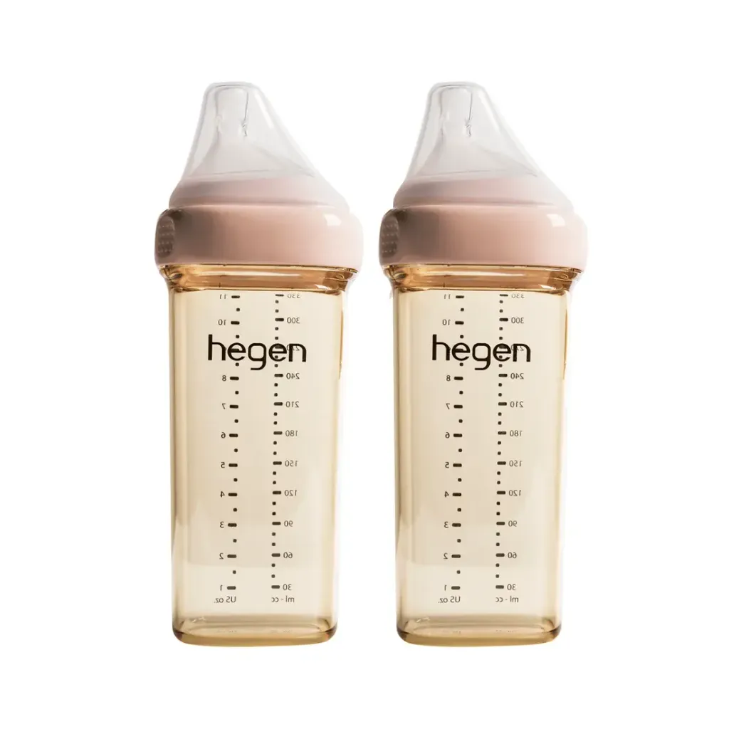 hegen-pctotm-330ml11oz-feeding-bottle-ppsu-2-pack-pink-with-2x-fast-flow-teats-6-months-and-beyond-hegen-1