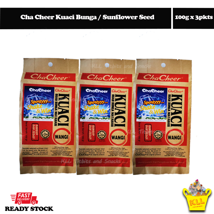 Cha Cheer Kuaci Bunga Sunflower Seed 100g 3packets Kedai Lam