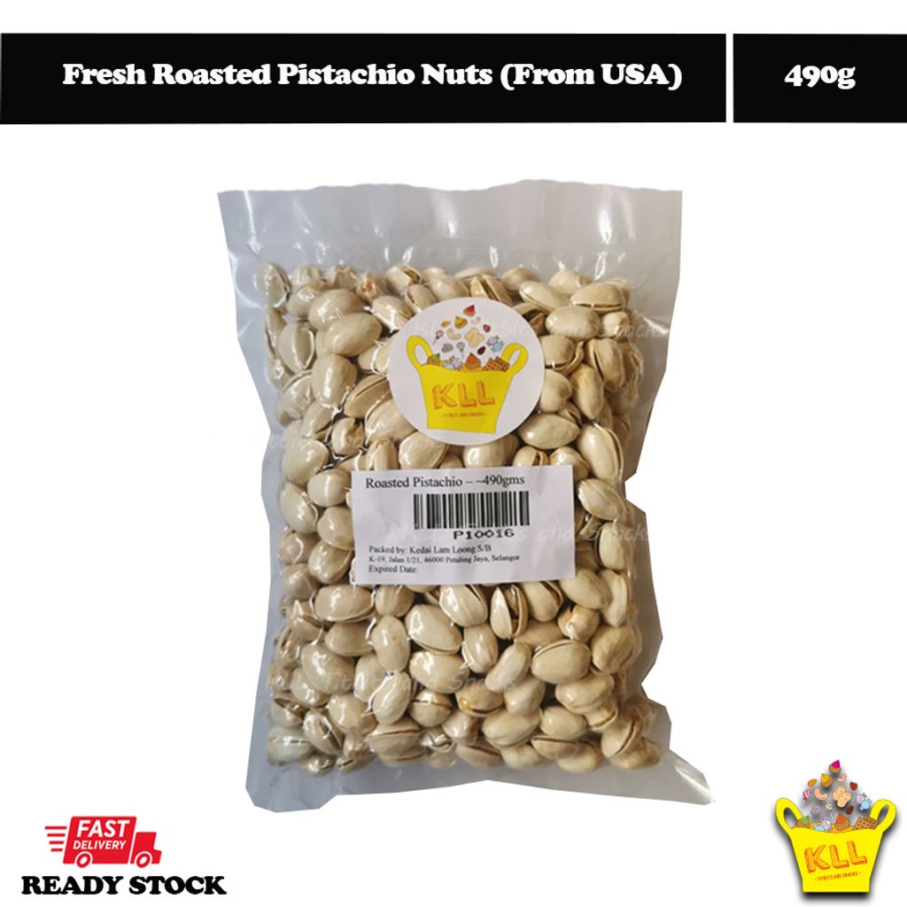 Fresh Roasted Pistachio Nuts (From USA) 490g (New Weighing) Kedai