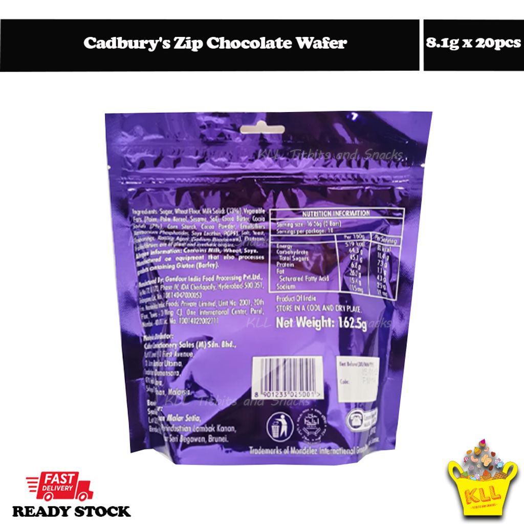 Cadbury's Zip Chocolate Wafer 1