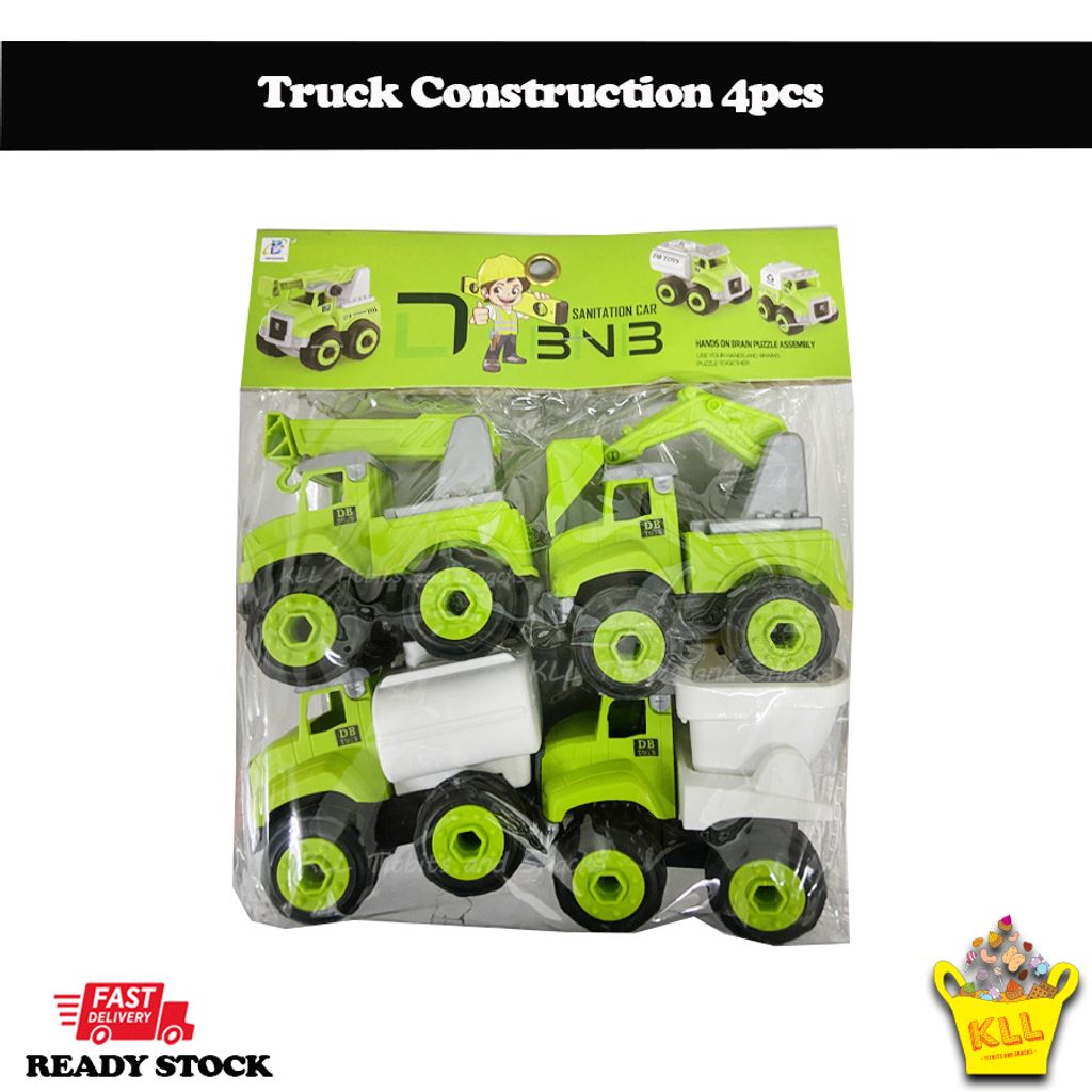 Truck Construction 4pcs - green