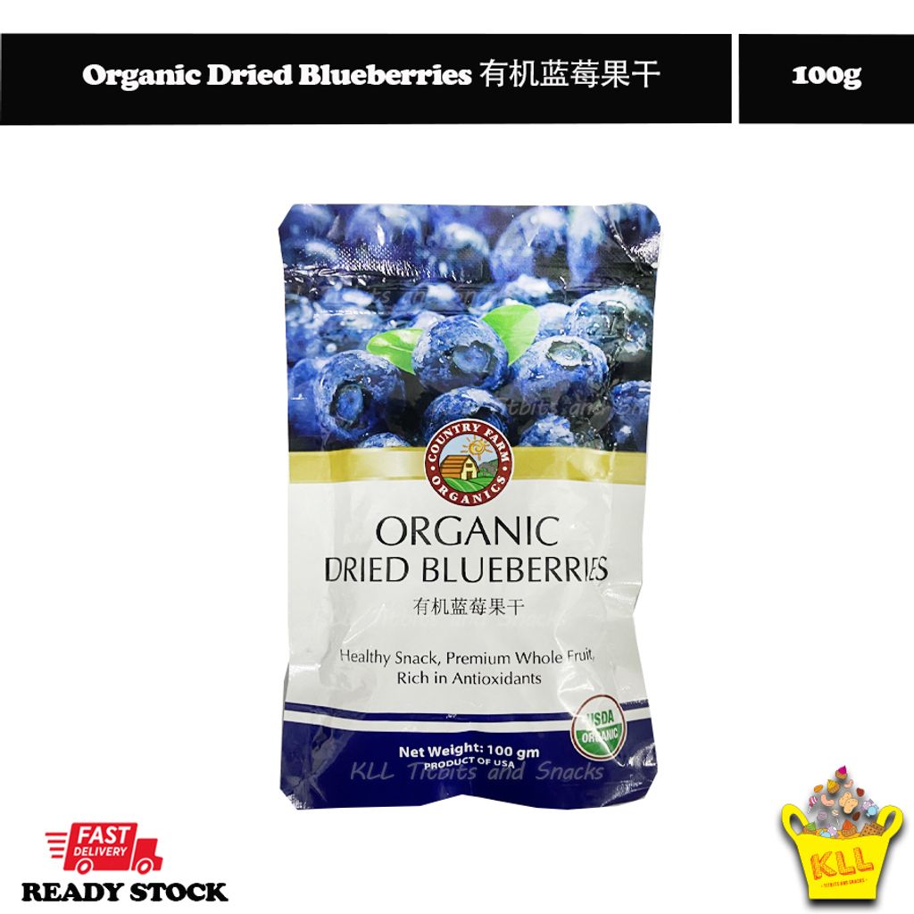 Country Farm Organic Dried Blueberries 100g Kedai Lam Loong Sdn Bhd