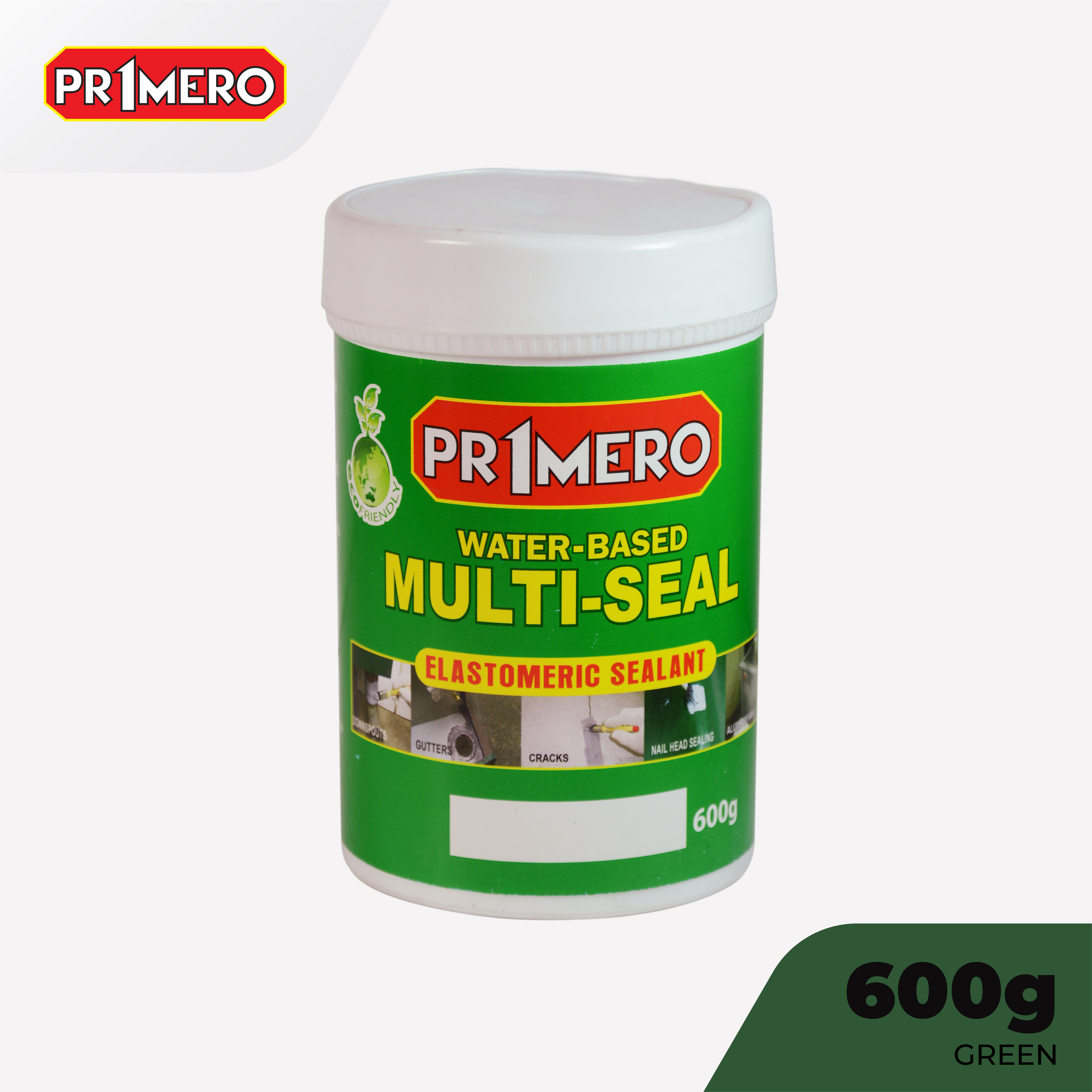 Primero Multi-Seal Elastomeric Waterproofing Sealant Green - 600g