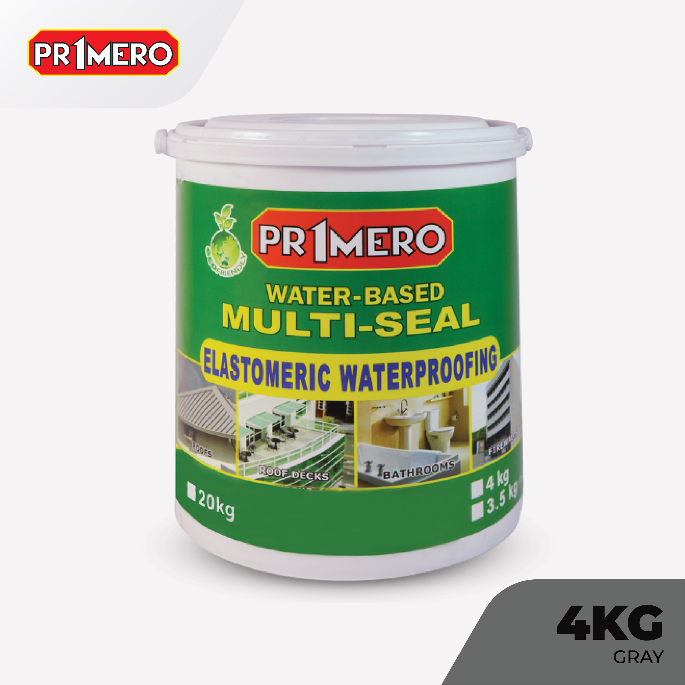 Primero Multi-Seal Elastomeric Waterproofing Sealant Grey - 4Kg