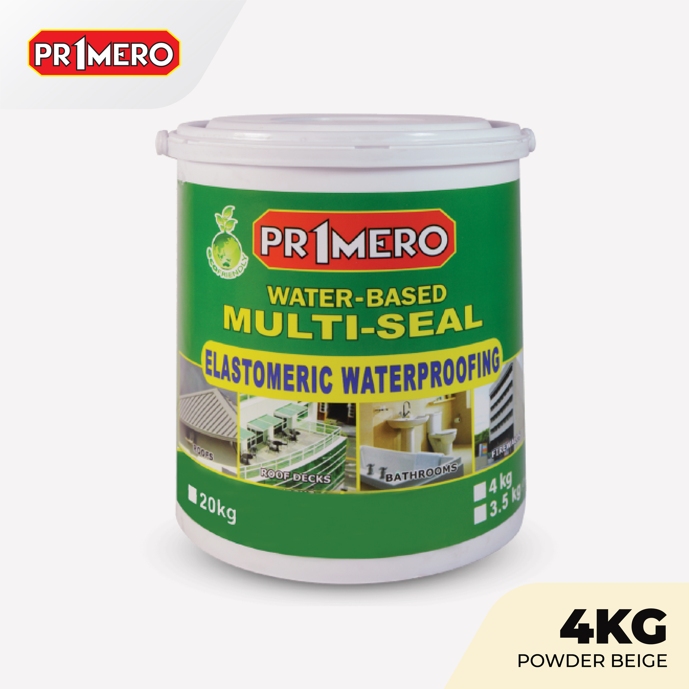 Primero Multi-Seal Elastomeric Waterproofing Sealant Powder Beige - 4Kg