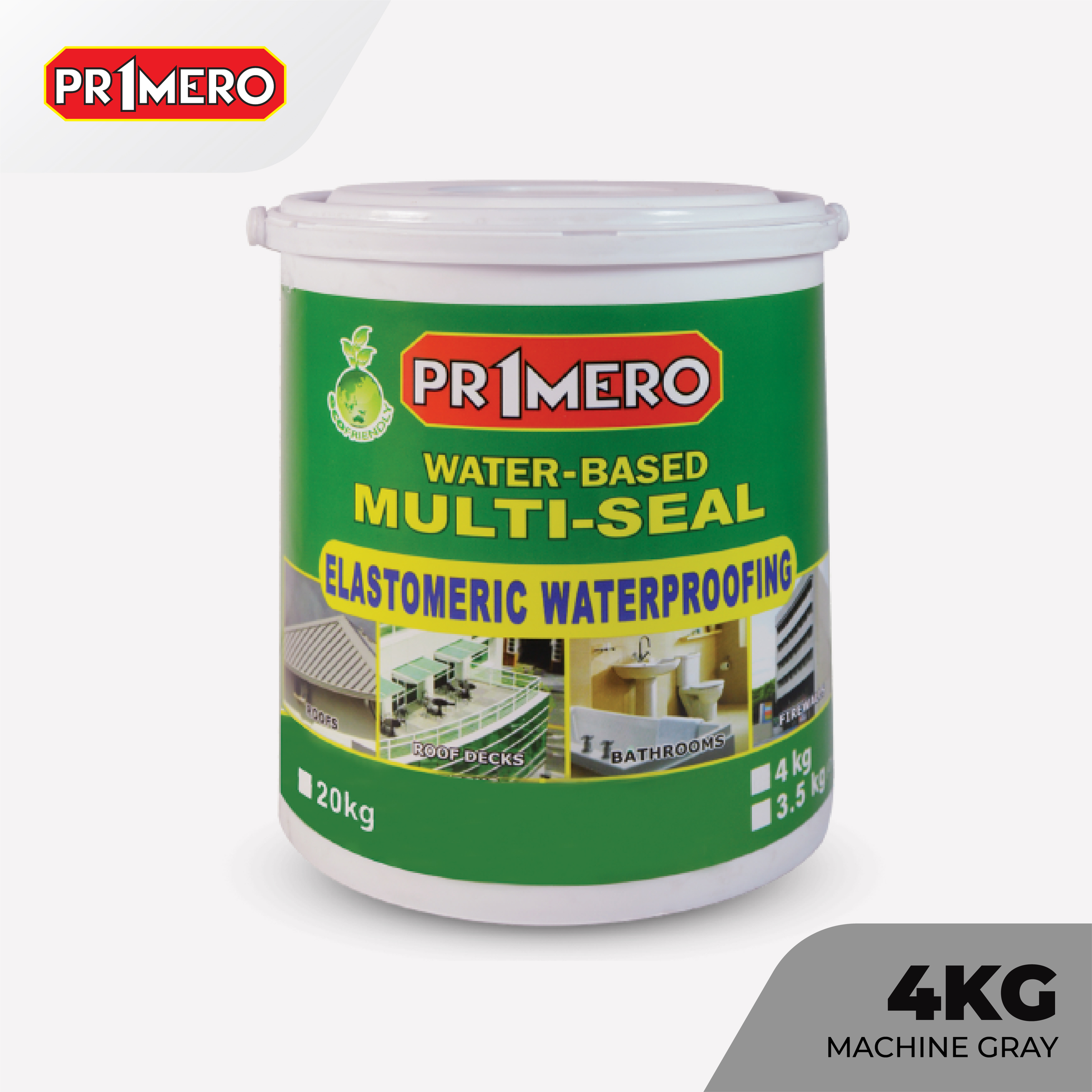 Primero Multi-Seal Elastomeric Waterproofing Sealant Machine Grey - 4Kg