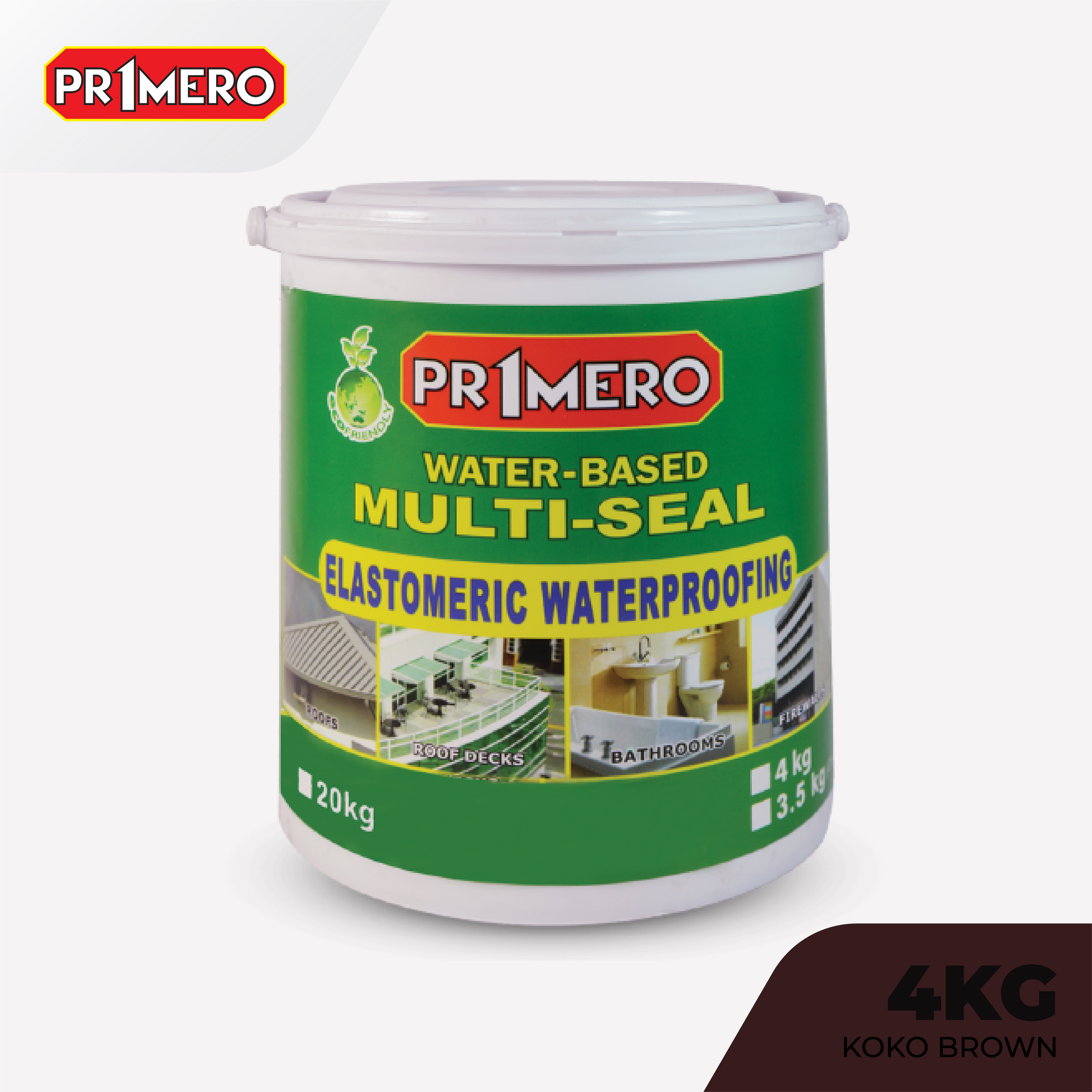 Primero Multi-Seal Elastomeric Waterproofing Sealant Koko Brown - 4Kg