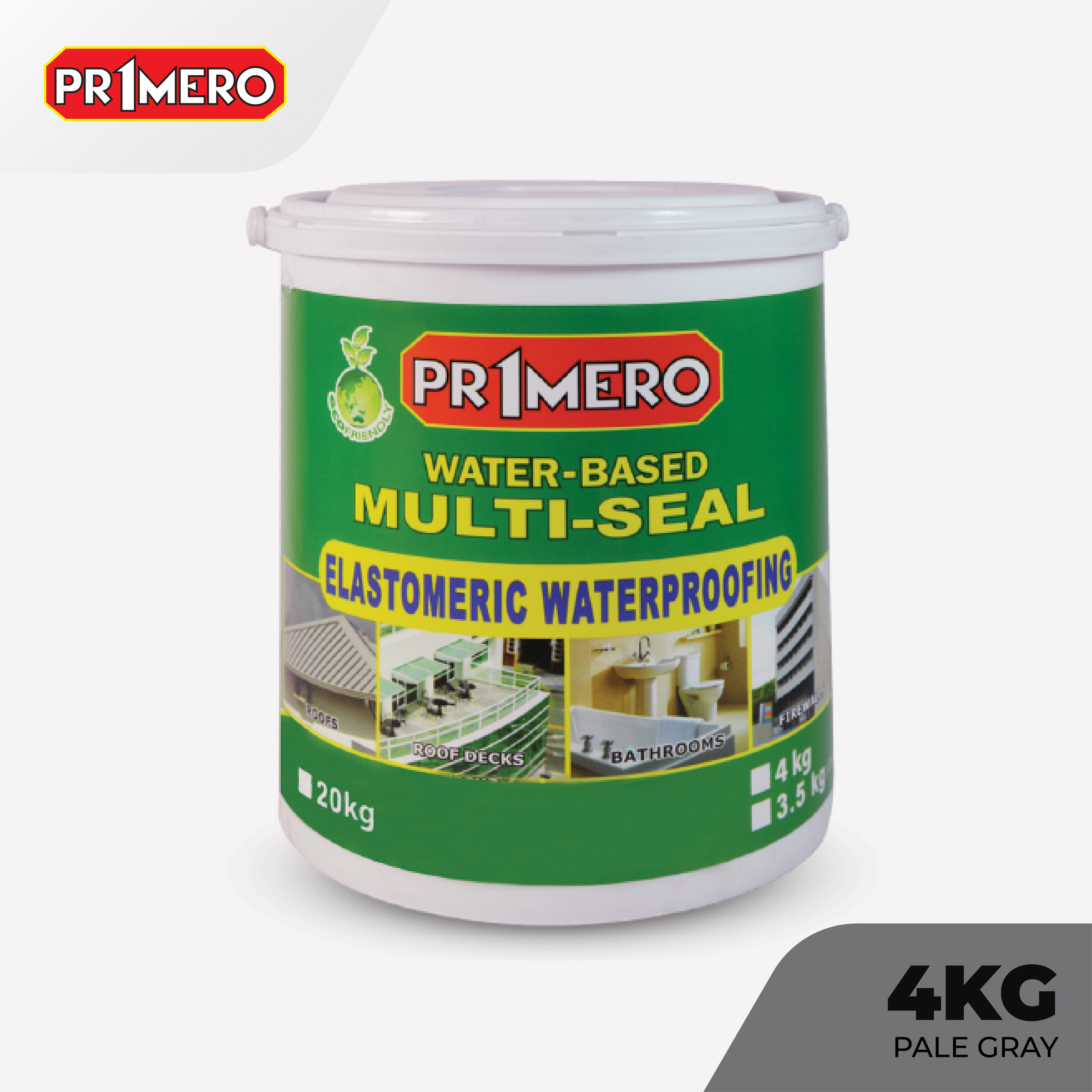 Primero Multi-Seal Elastomeric Waterproofing Sealant Pale Grey - 4Kg