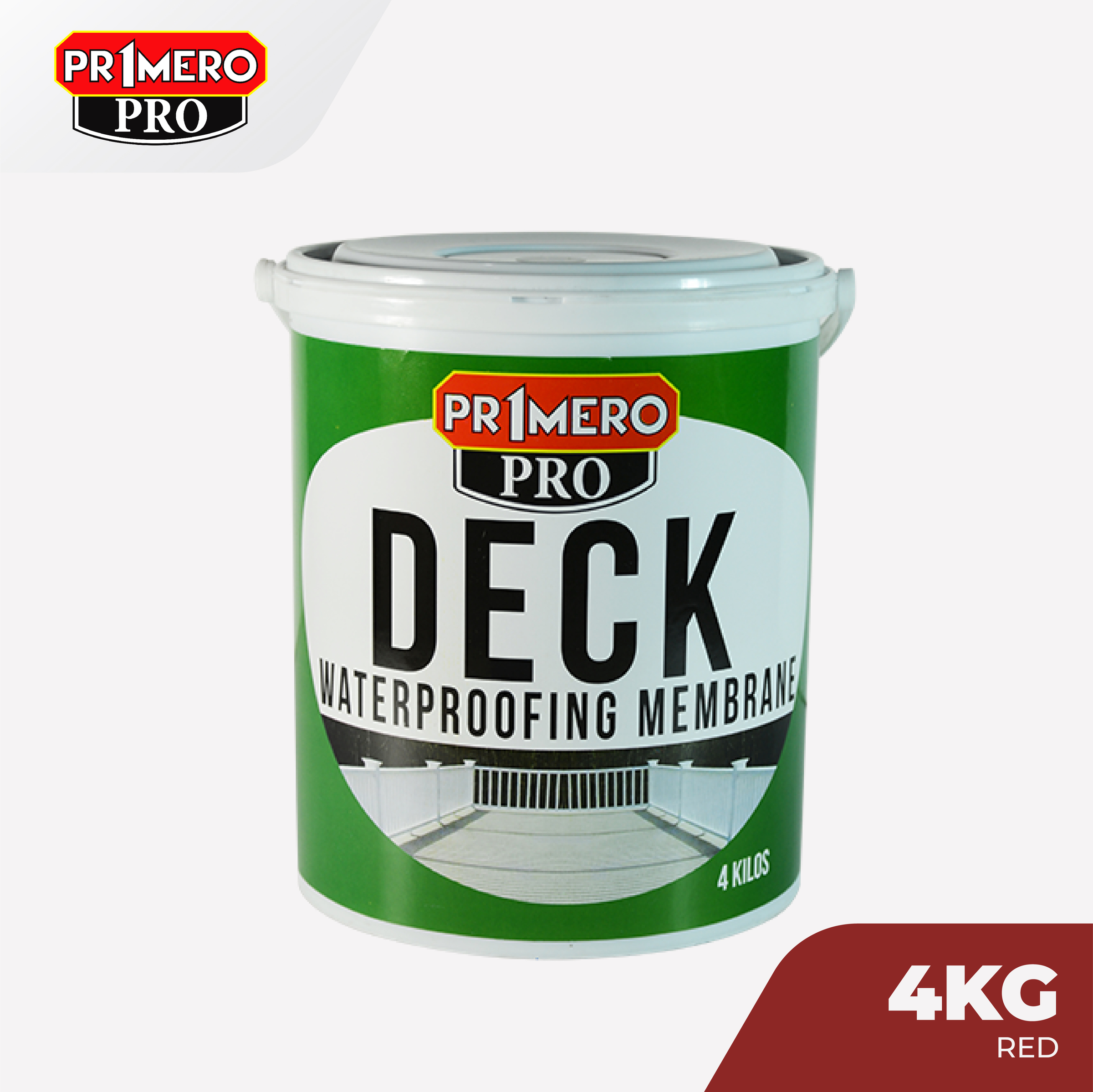 Primero Pro Deck Waterproofing Membrane Red - 4kg
