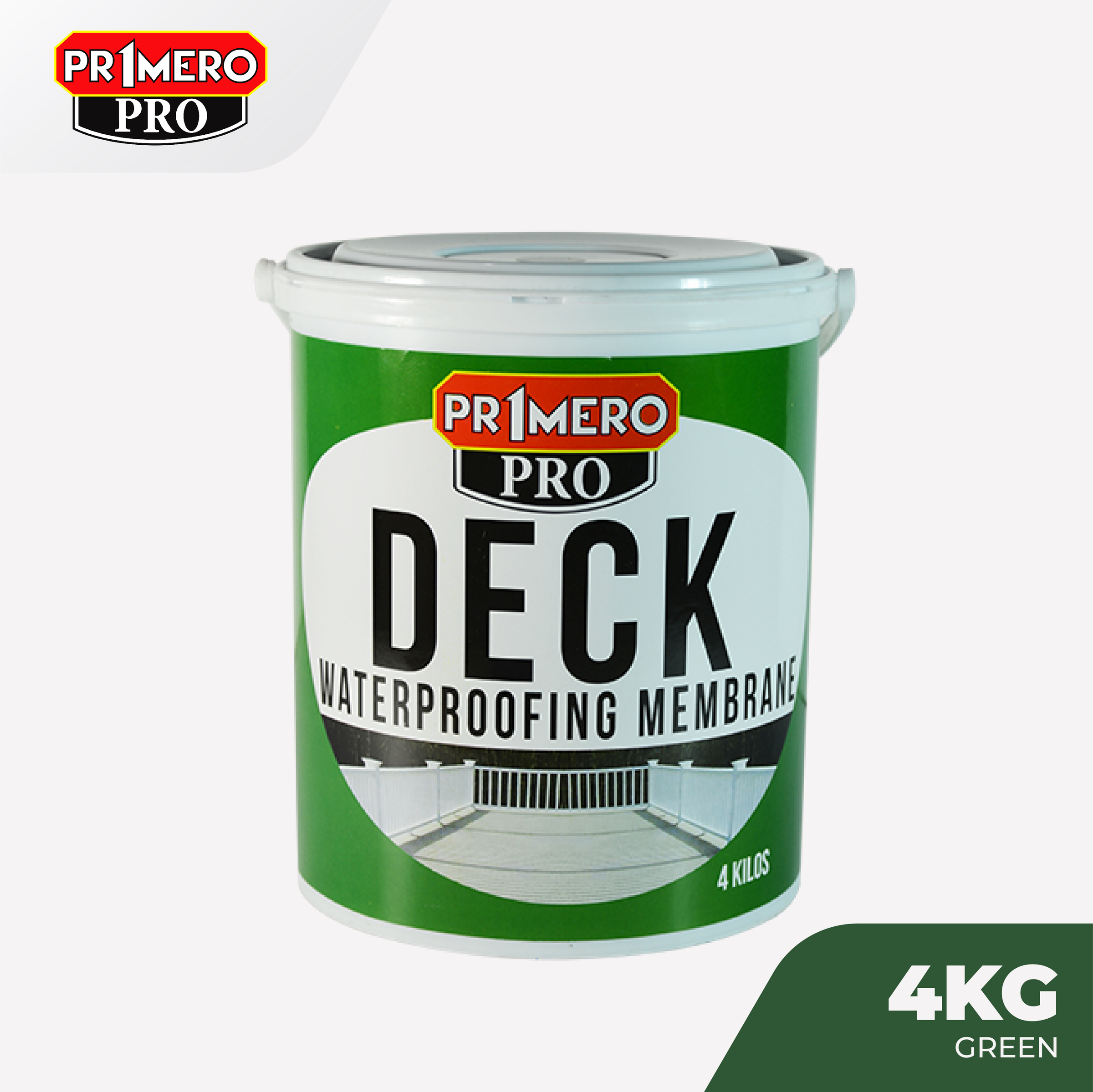 Primero Pro Deck Waterproofing Membrane Green - 4kg
