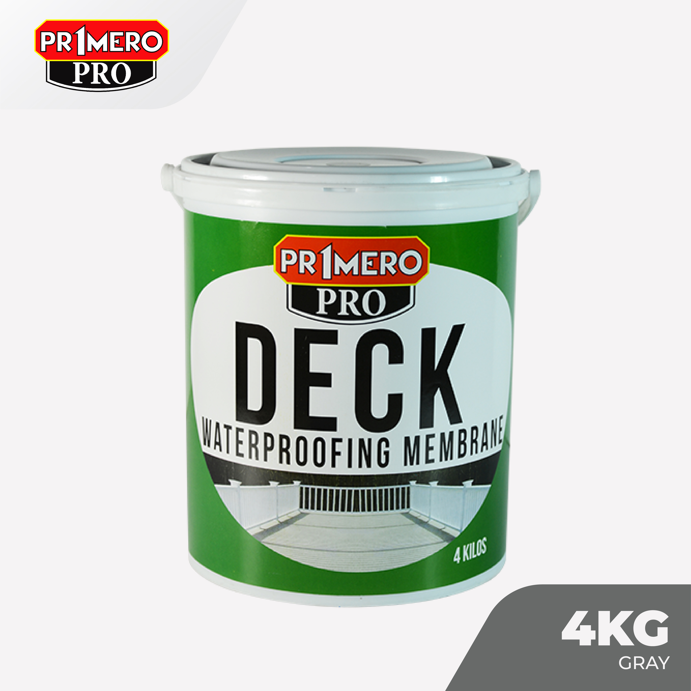 Primero Pro Deck Waterproofing Membrane Grey - 4kg