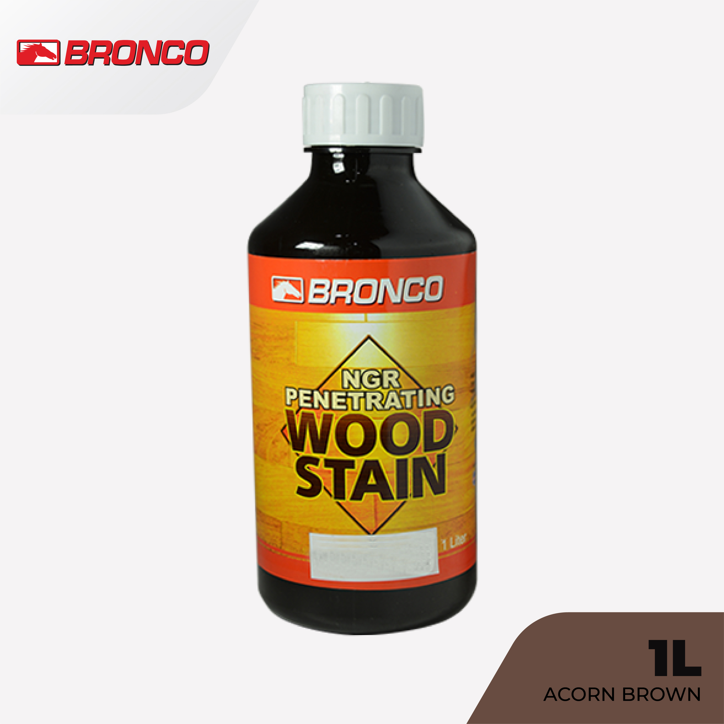 Bronco NGR Penetrating Wood Stain Acron Brown - 1L