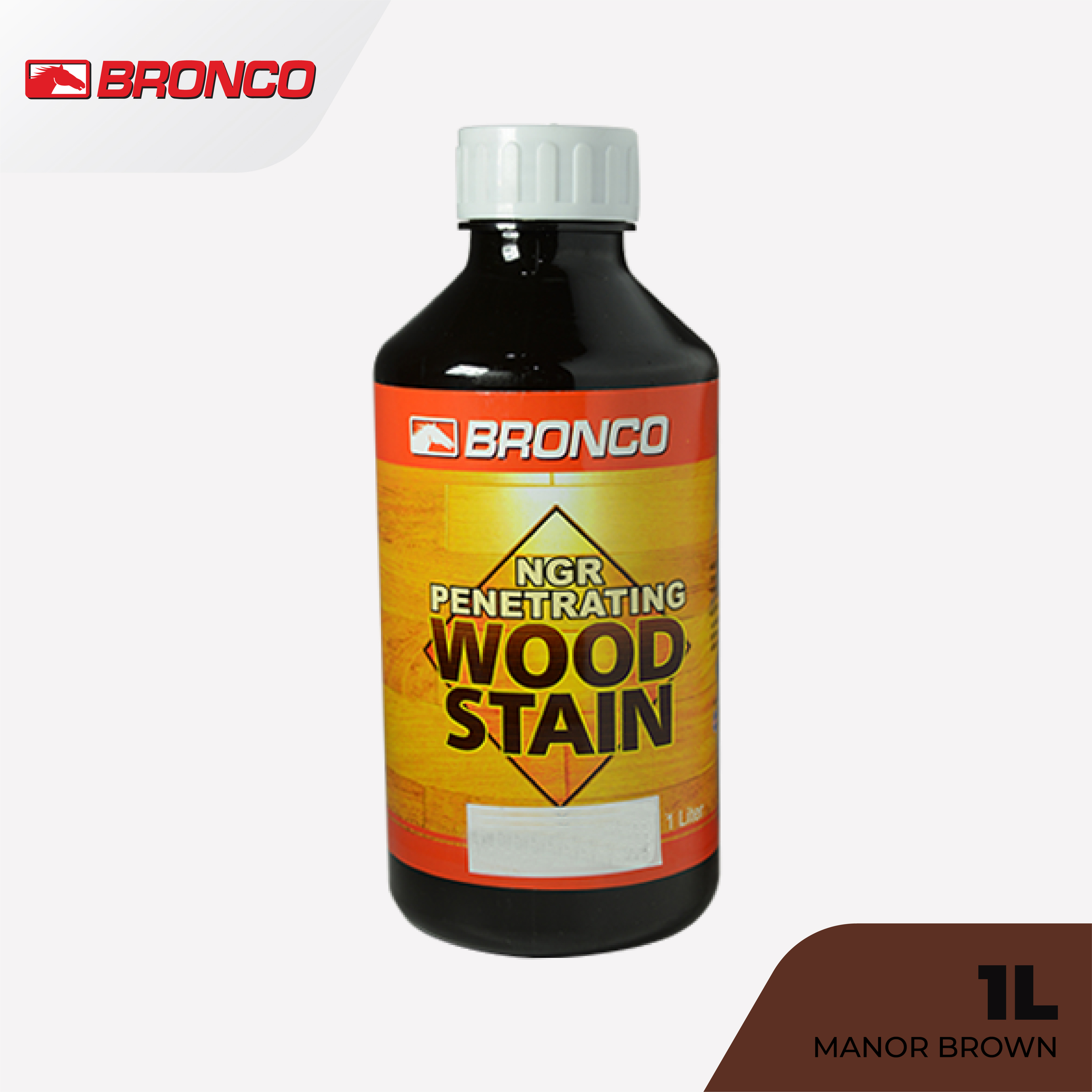 Bronco NGR Penetrating Wood Stain Manor Brown - 1L