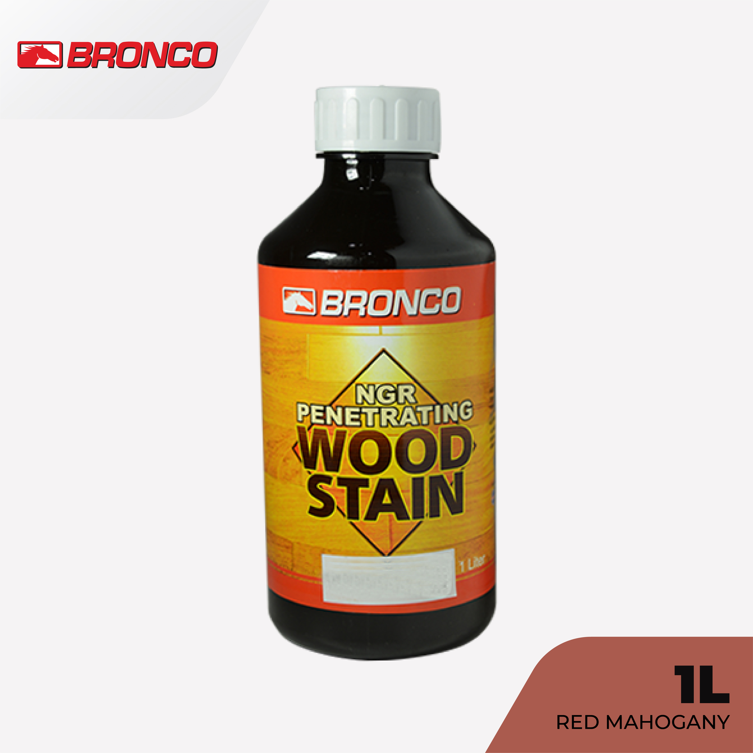 Bronco NGR Penetrating Wood Stain Red Mahogany - 1L