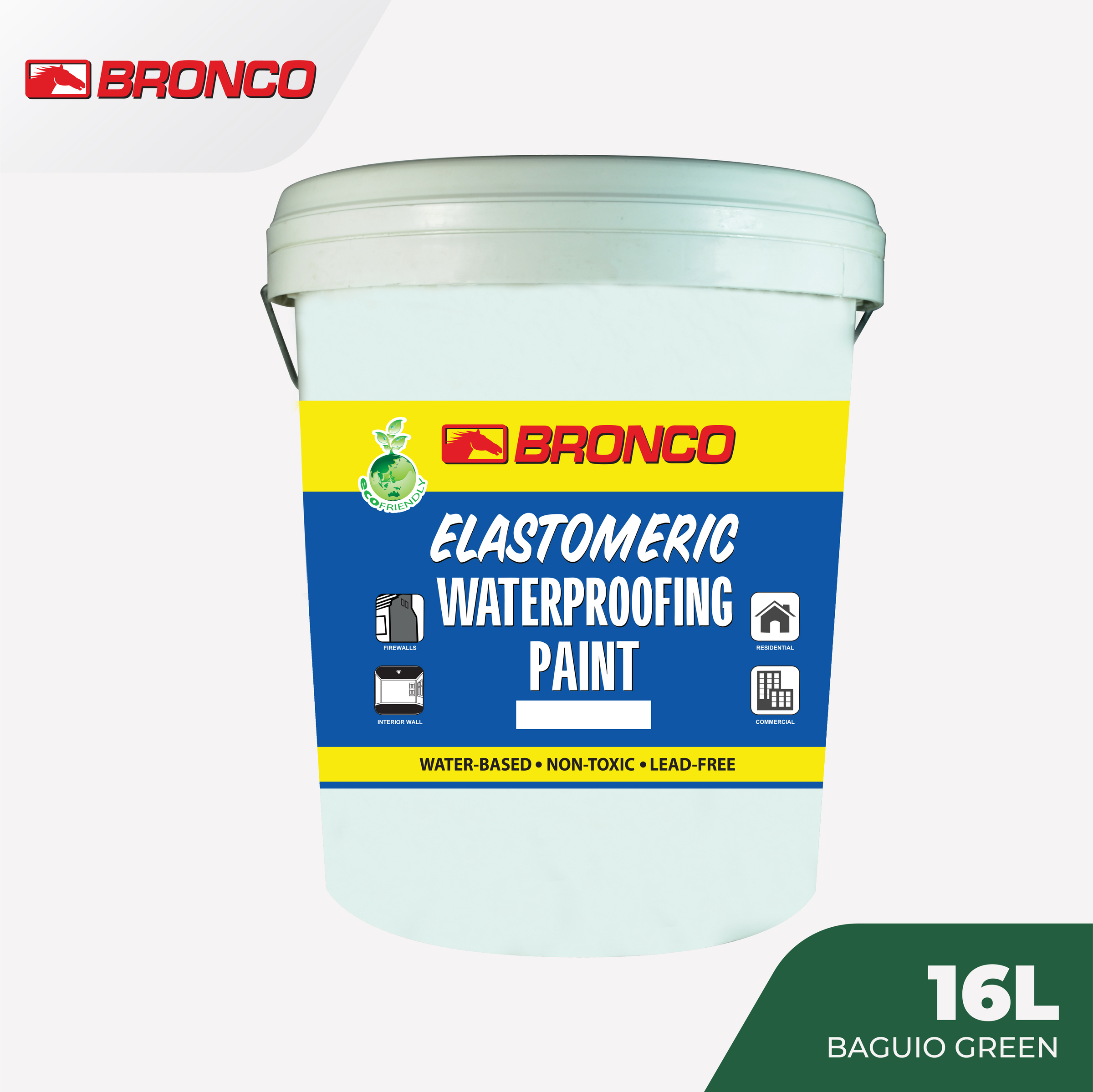 Bronco Elastomeric Paint Baguio Green - 16L