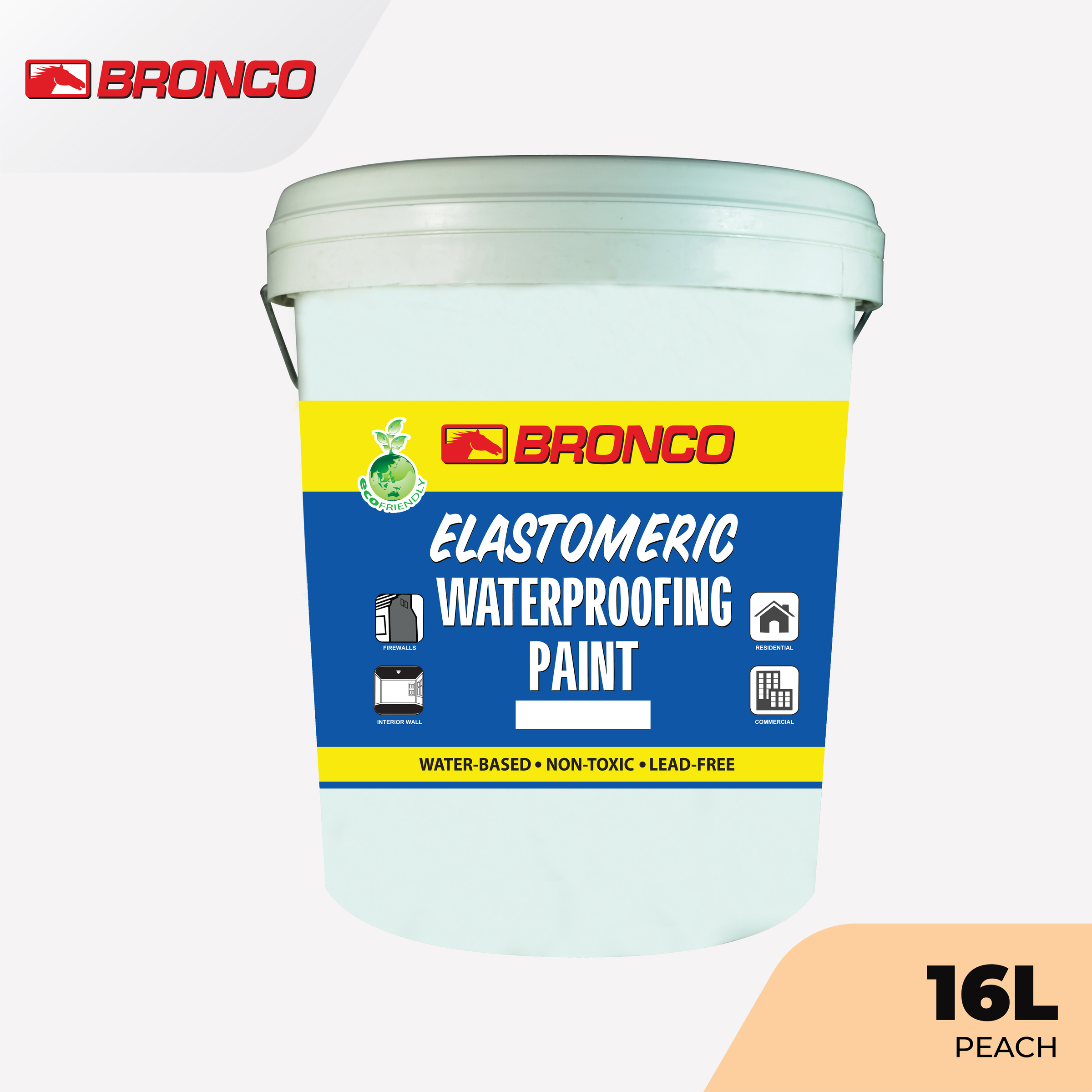 Bronco Elastomeric Paint Peach - 16L