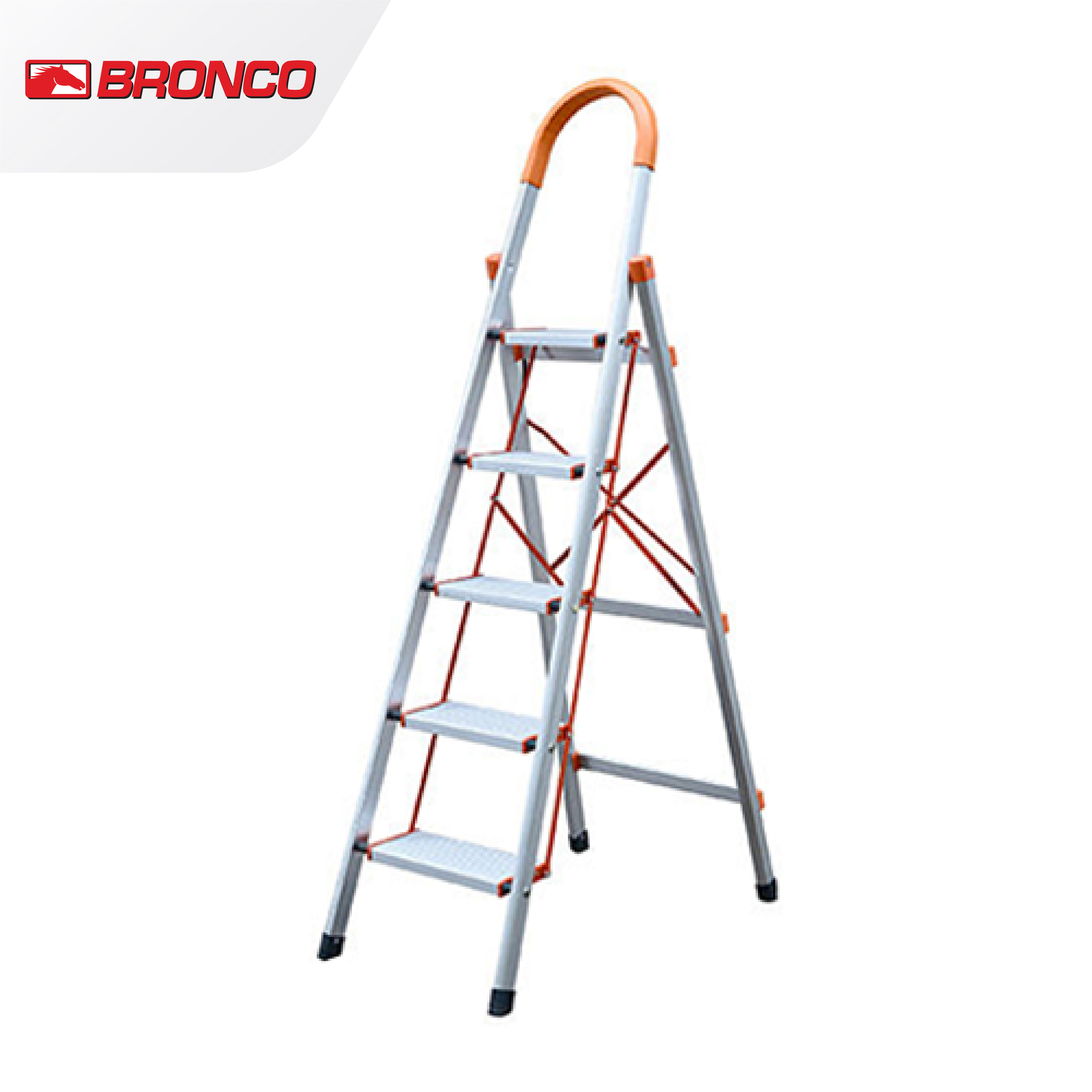 Bronco Premium Aluminum Ladder - 5 steps