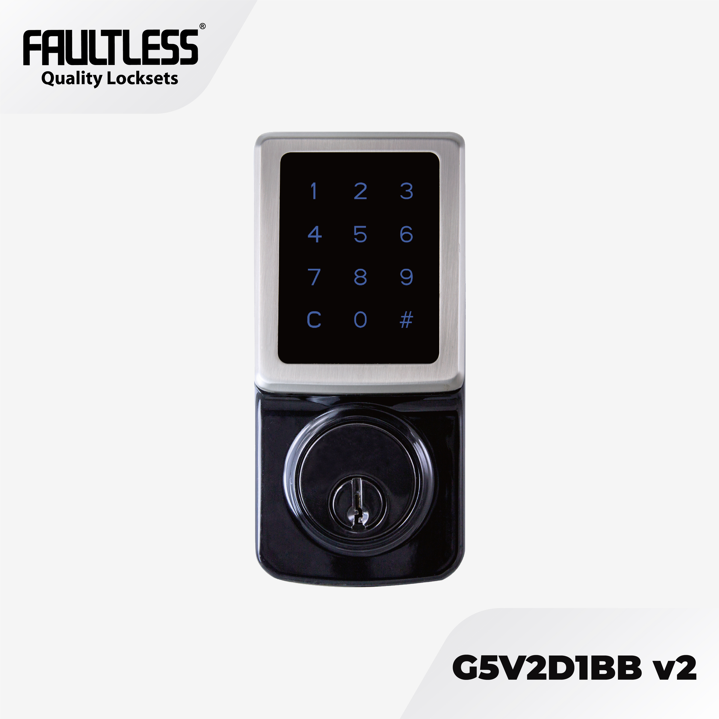 Faultless Electronic Touchpad Deadbolt G5V2D01BB