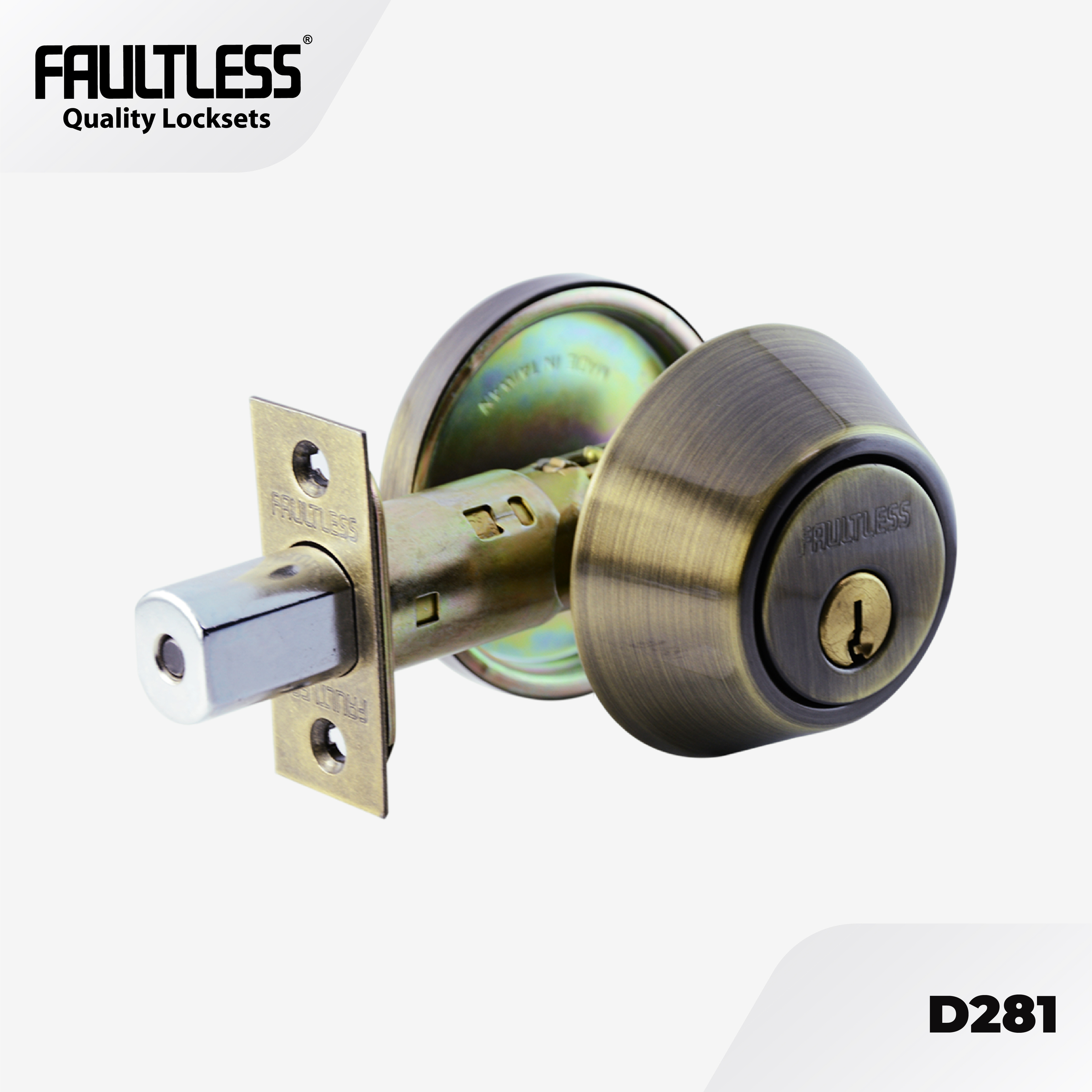 Faultless Deadbolt Single Lock DD81