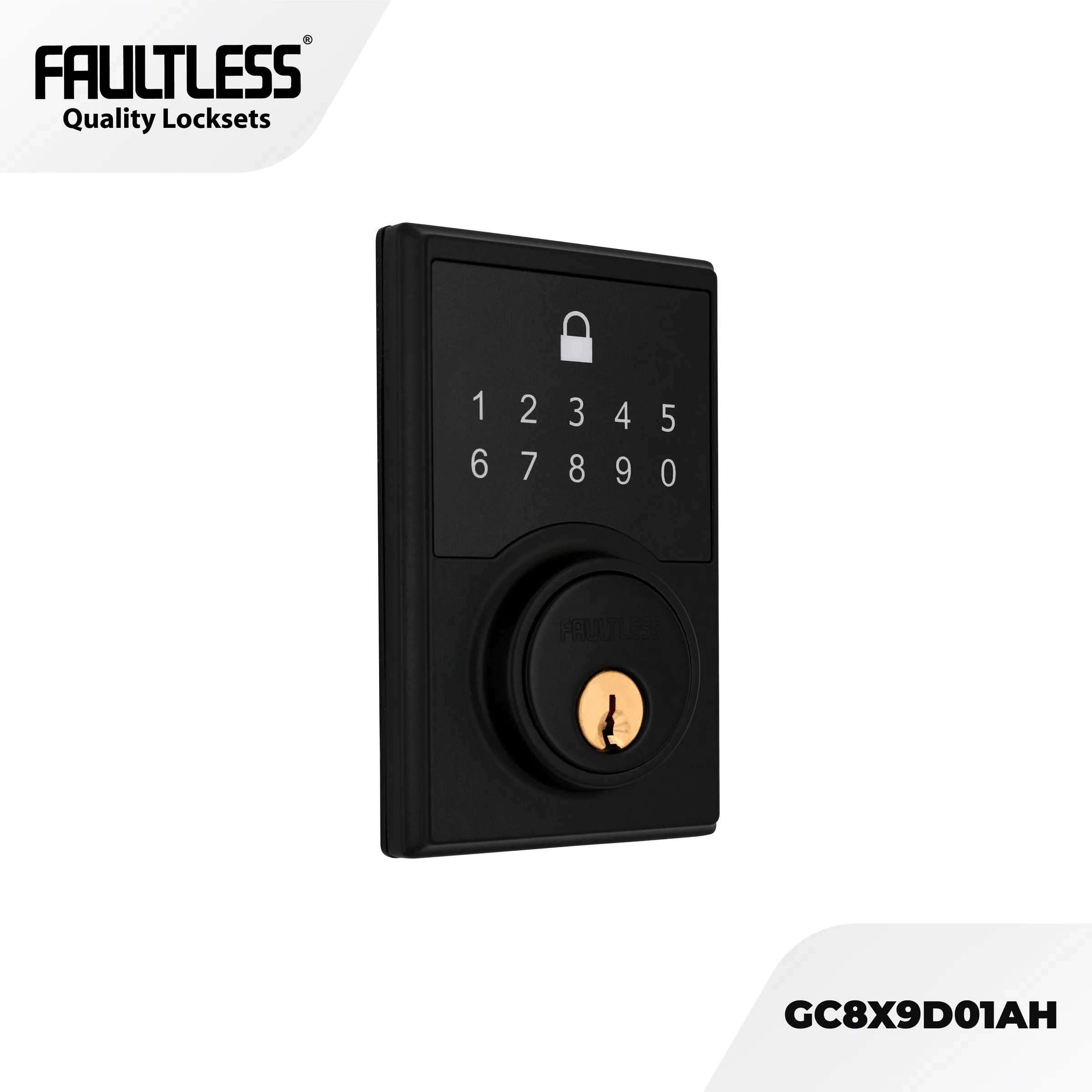 Faultless Compact Touch Electronic Deadbolt - GC8X9D01AH