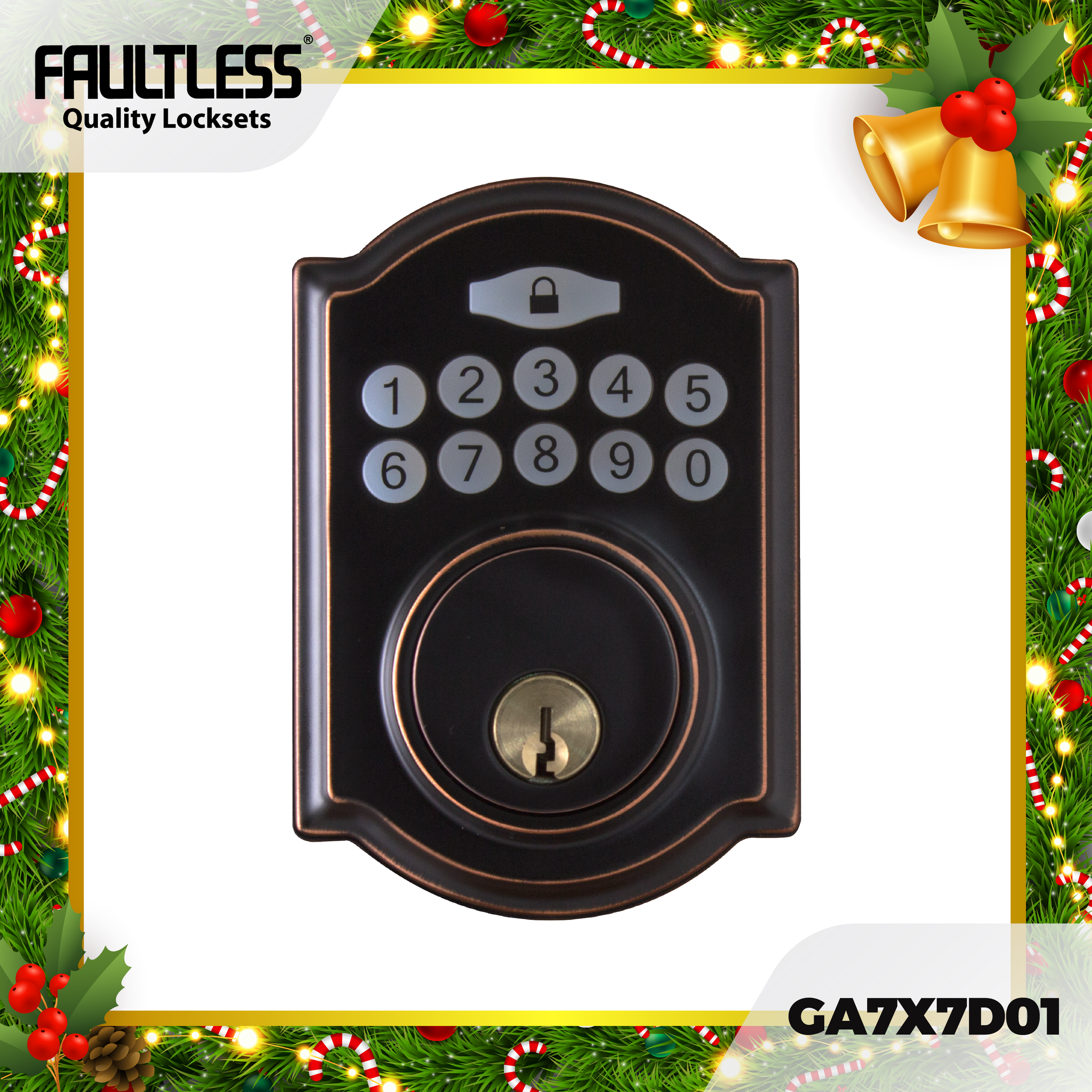 Faultless Keypad Deadbolt GA7X7D01-01