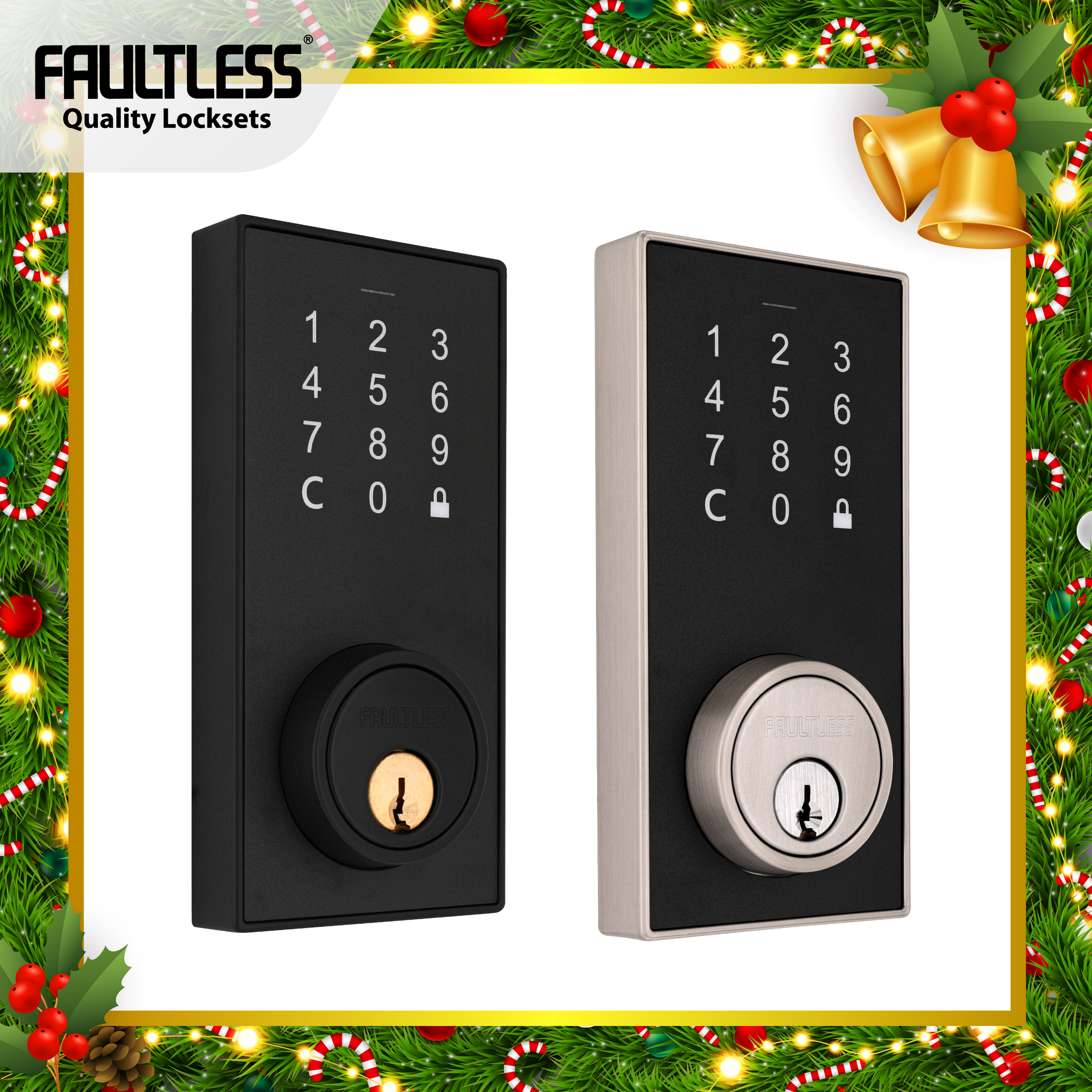 Faultless Smart Lock Bluetooth Deadbolt--01