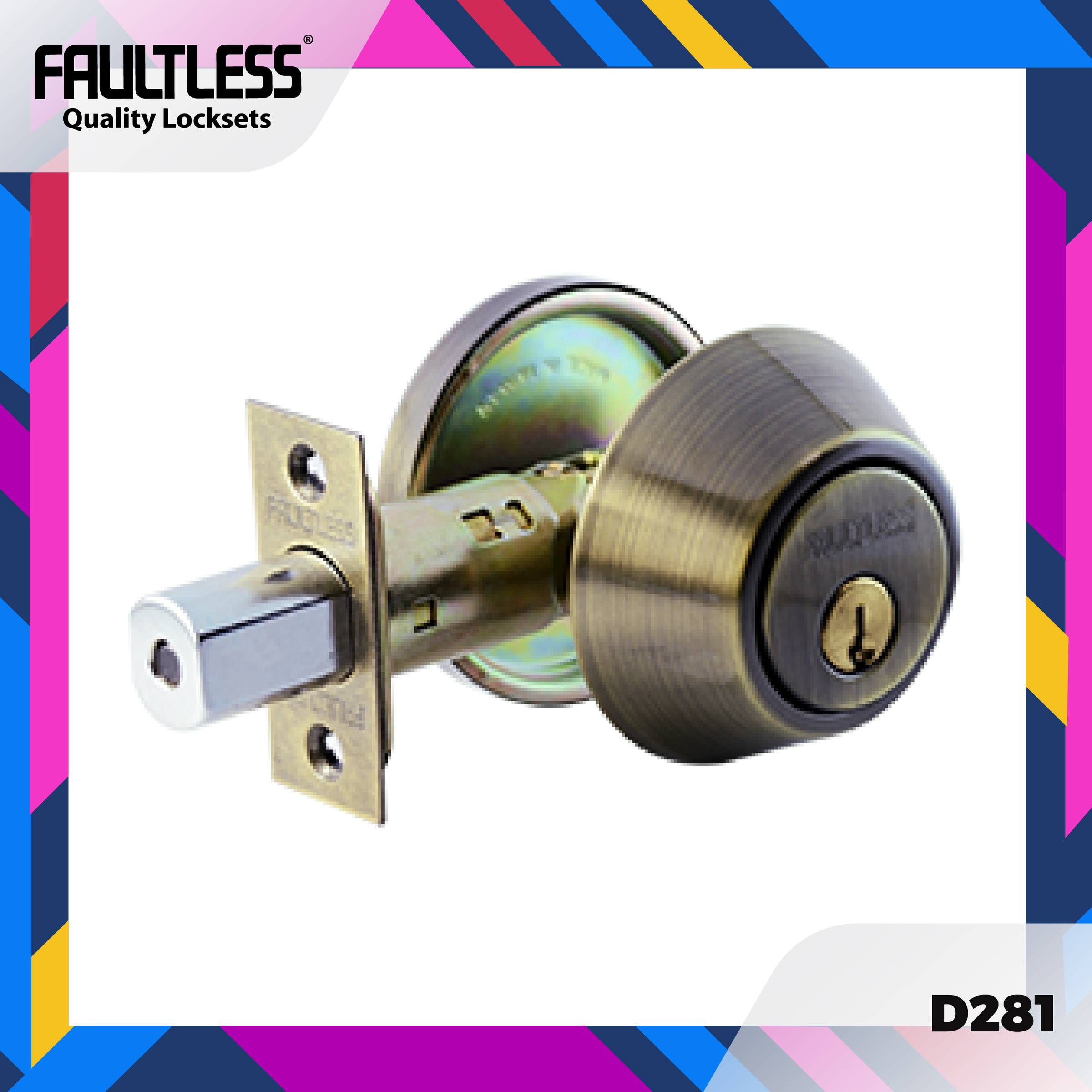 Faultless Deadbolt Single Lock DD81 – GIDCI HARDWARE SHOP