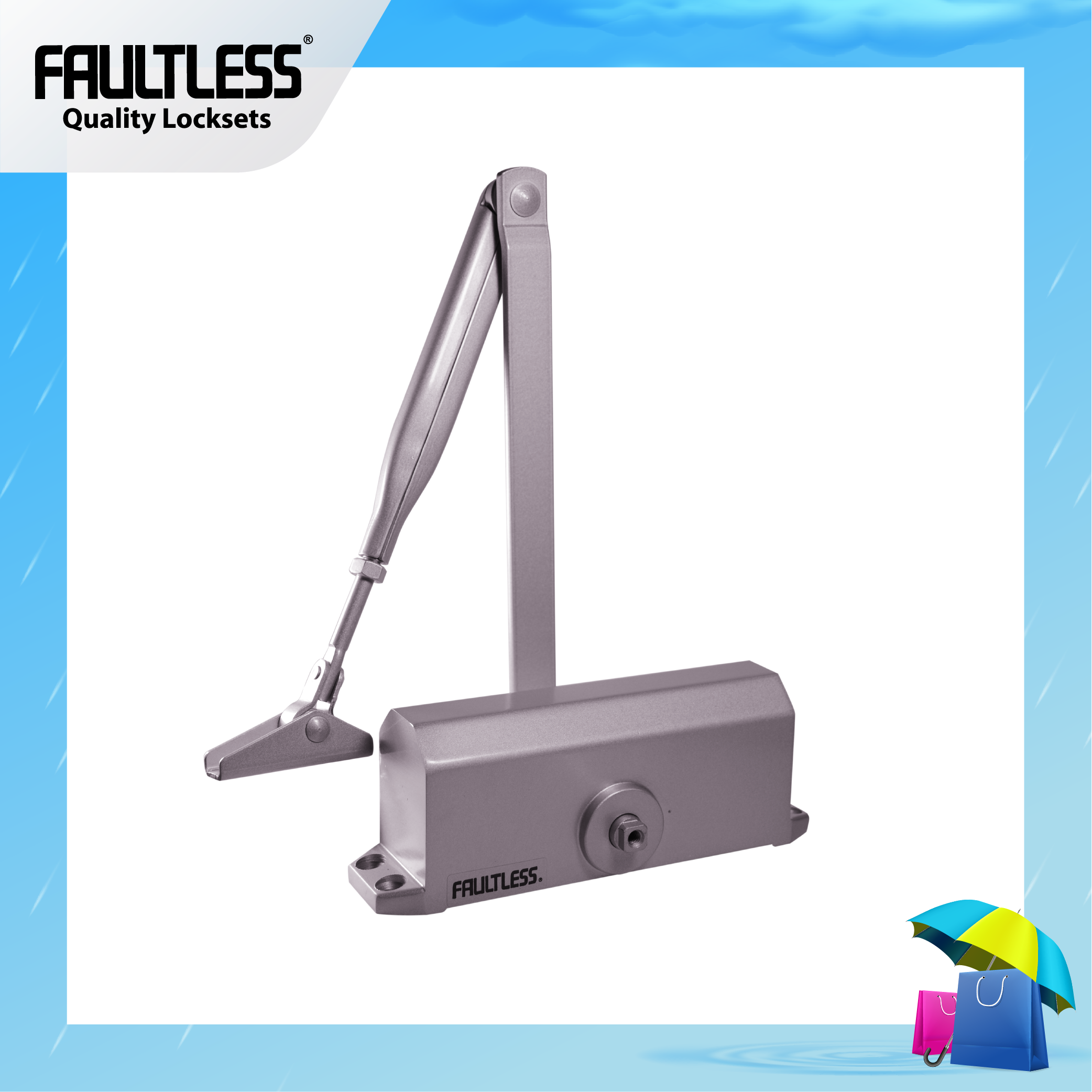 Faultless Door Closer C77Z_Rainy Frame-01