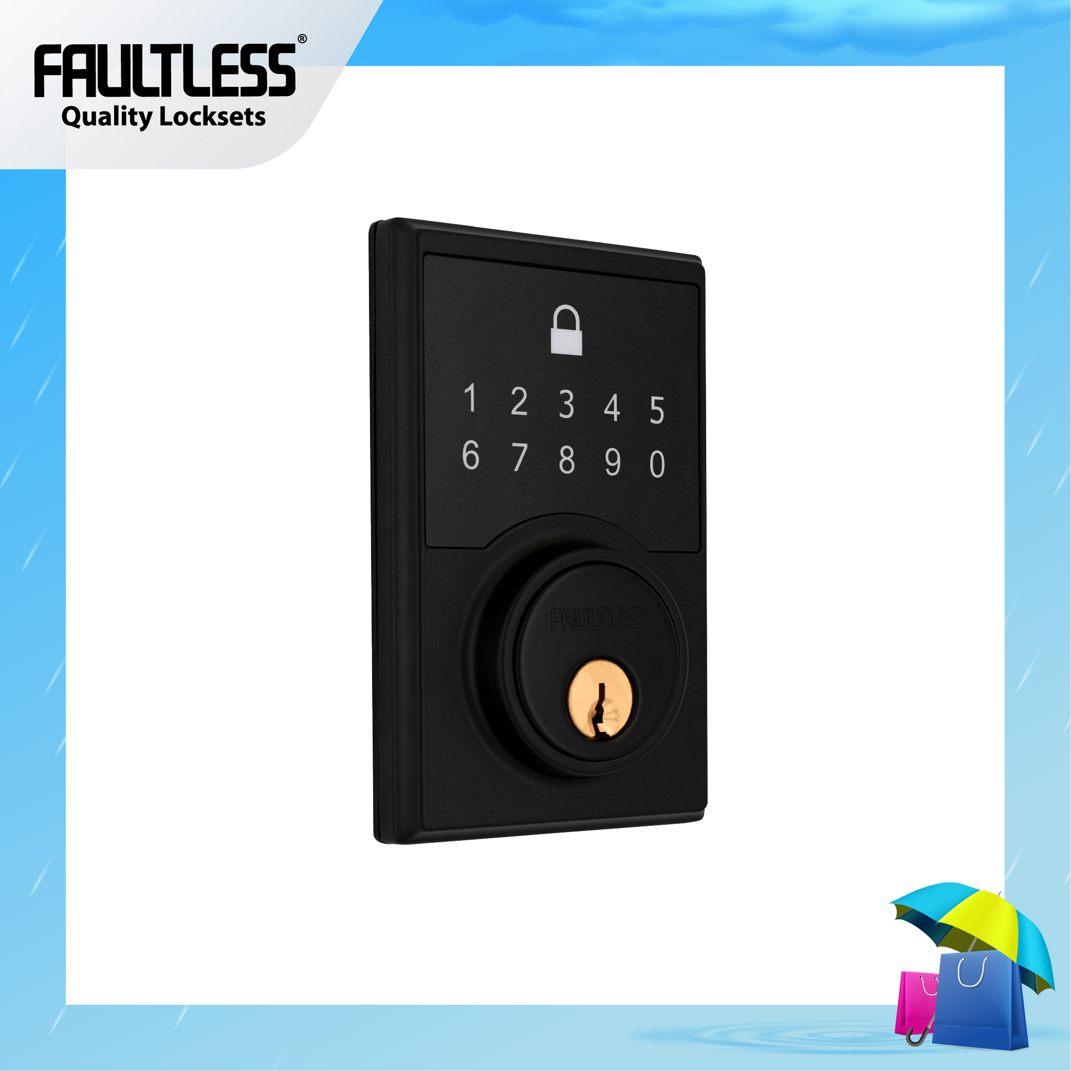 Faultless Compact Touch Electronic Deadbolt GC8X9D01AH_Rainy Frame-01