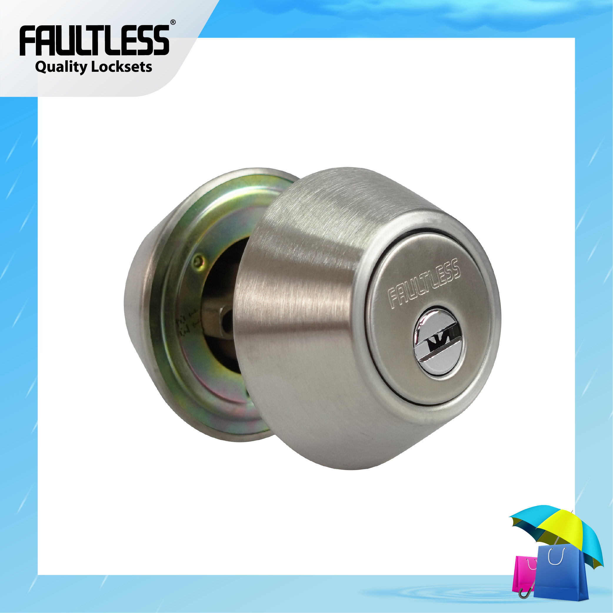 Faultless Deadbolt DD62 DK_Rainy Frame-01