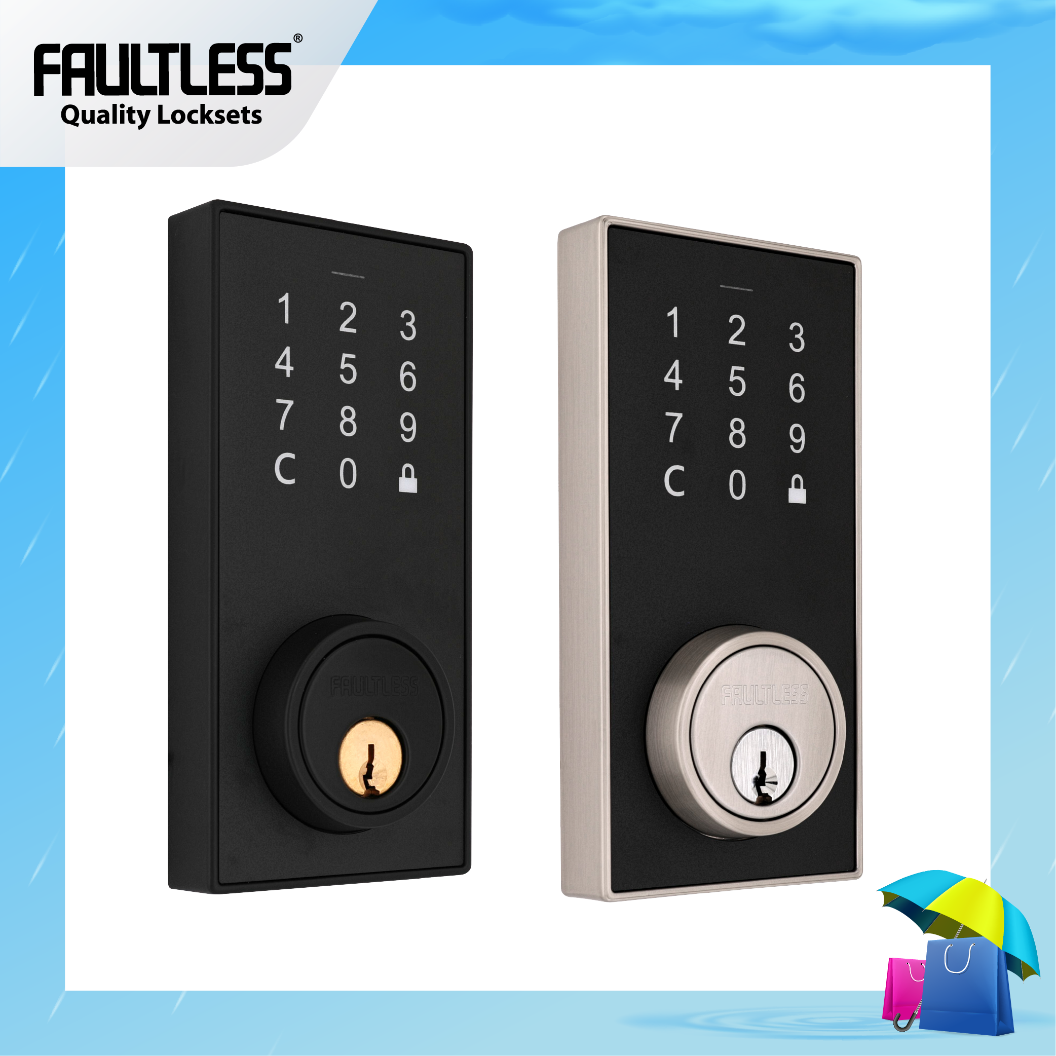 Faultless Smart Lock Bluetooth Deadbolt__Rainy Frame-01