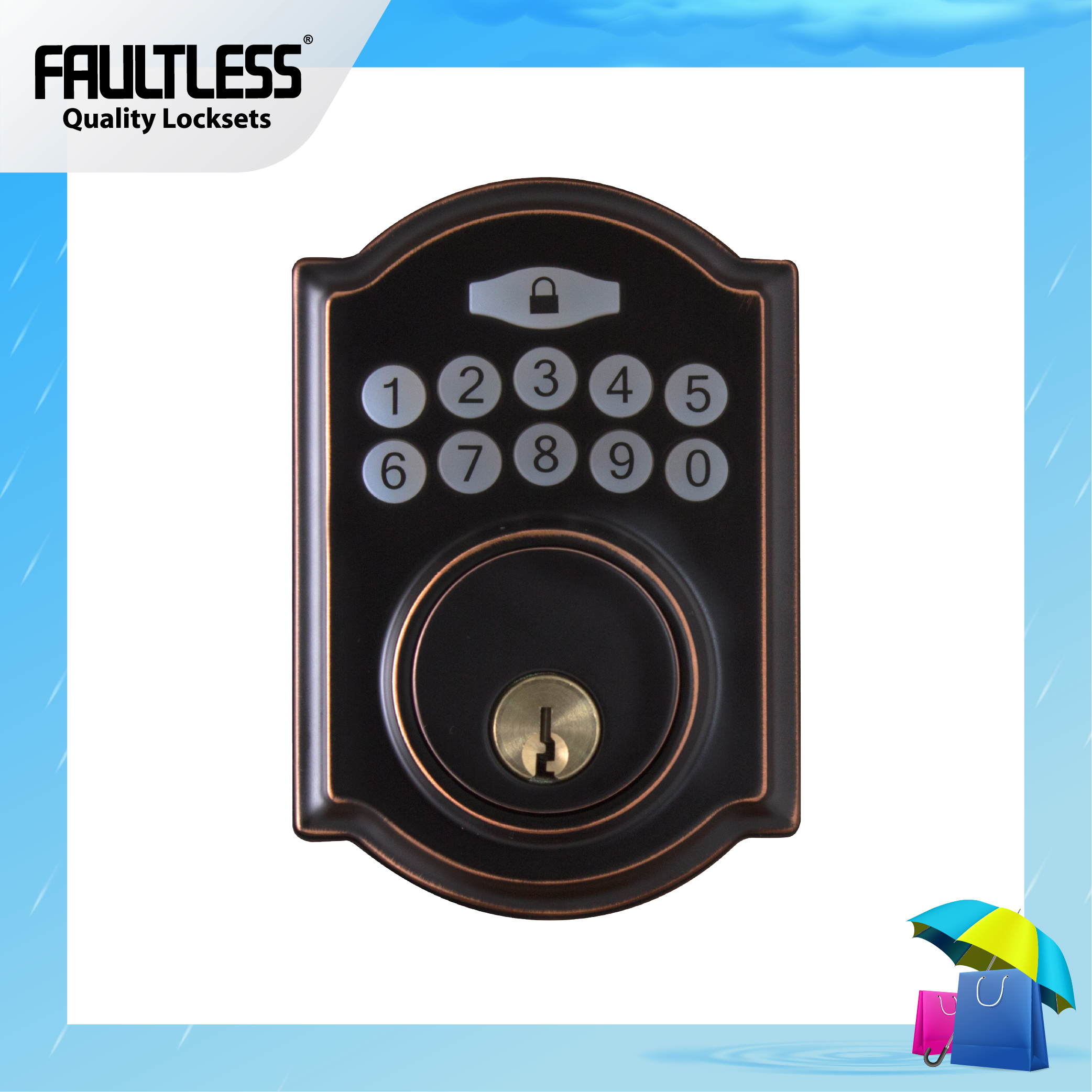 Faultless Keypad Deadbolt GA7X7D01_Rainy Frame-01