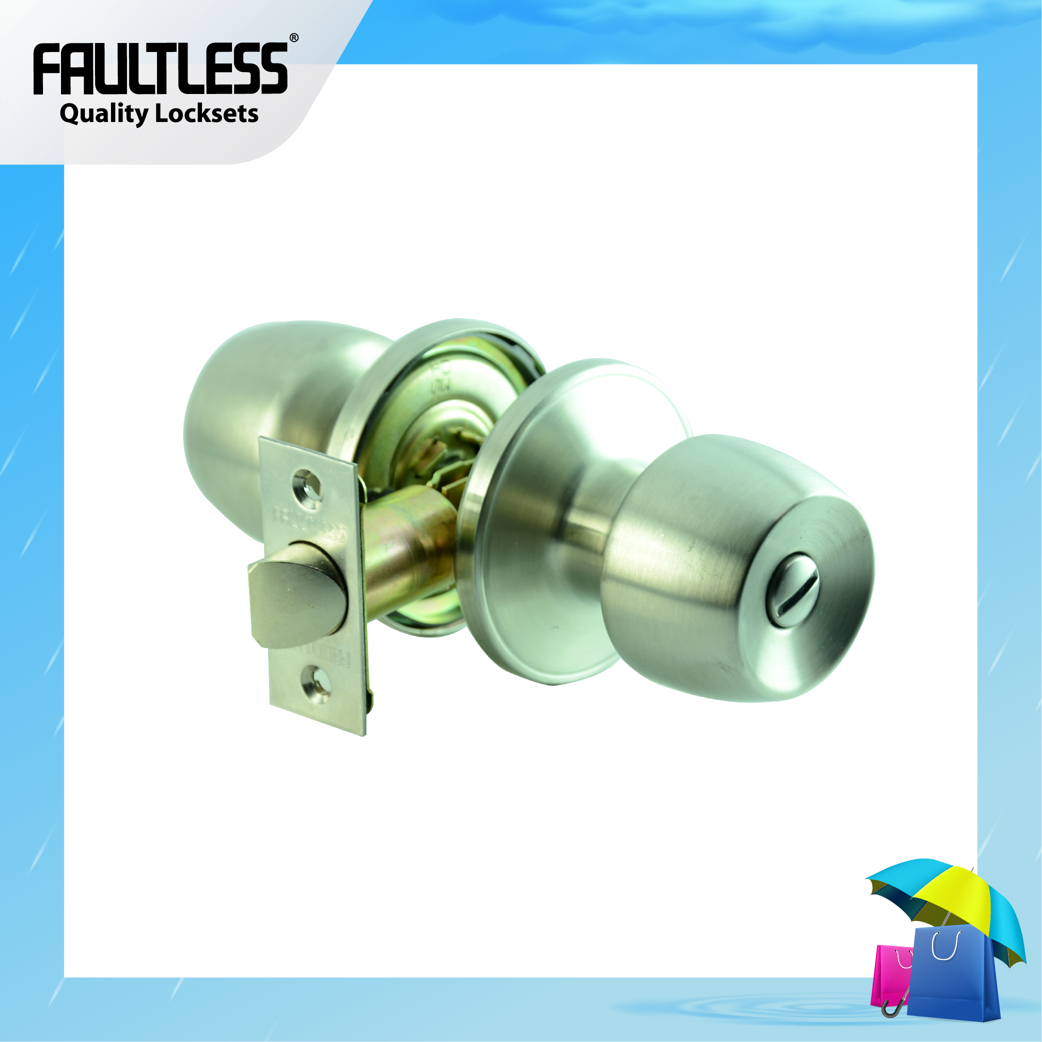 Faultless Tubular Knobset T8610_Rainy Frame-01