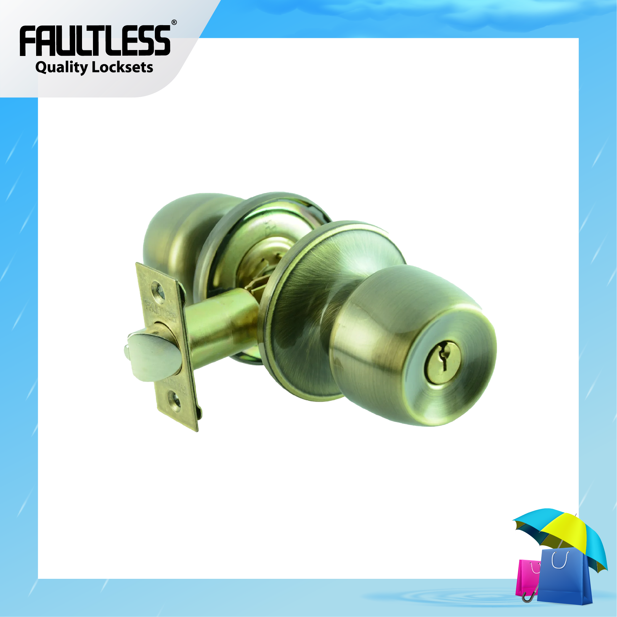 Faultless Tubular Knobset T8800_Rainy Frame-01