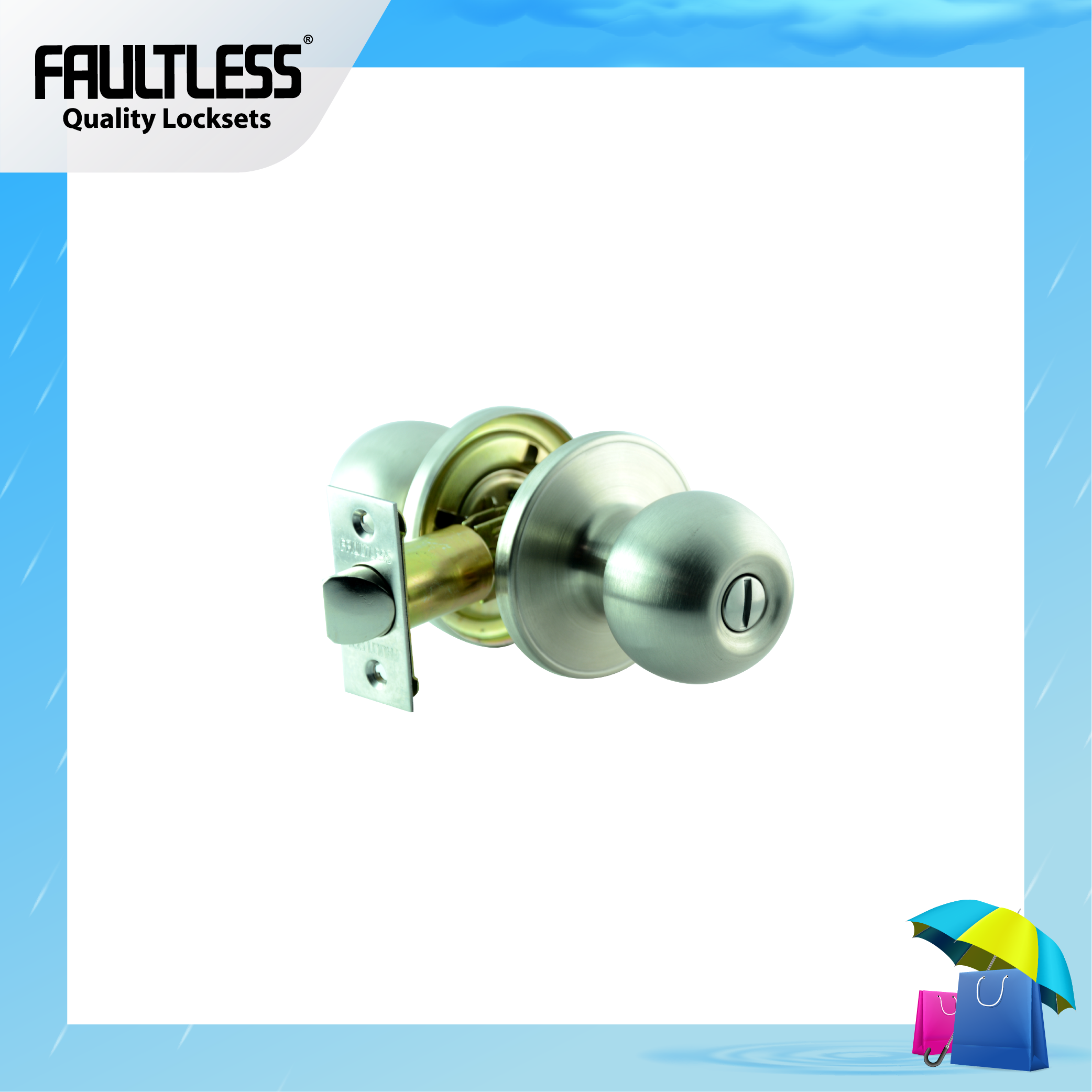 Faultless Tubular Knobset TW610_Rainy Frame-01