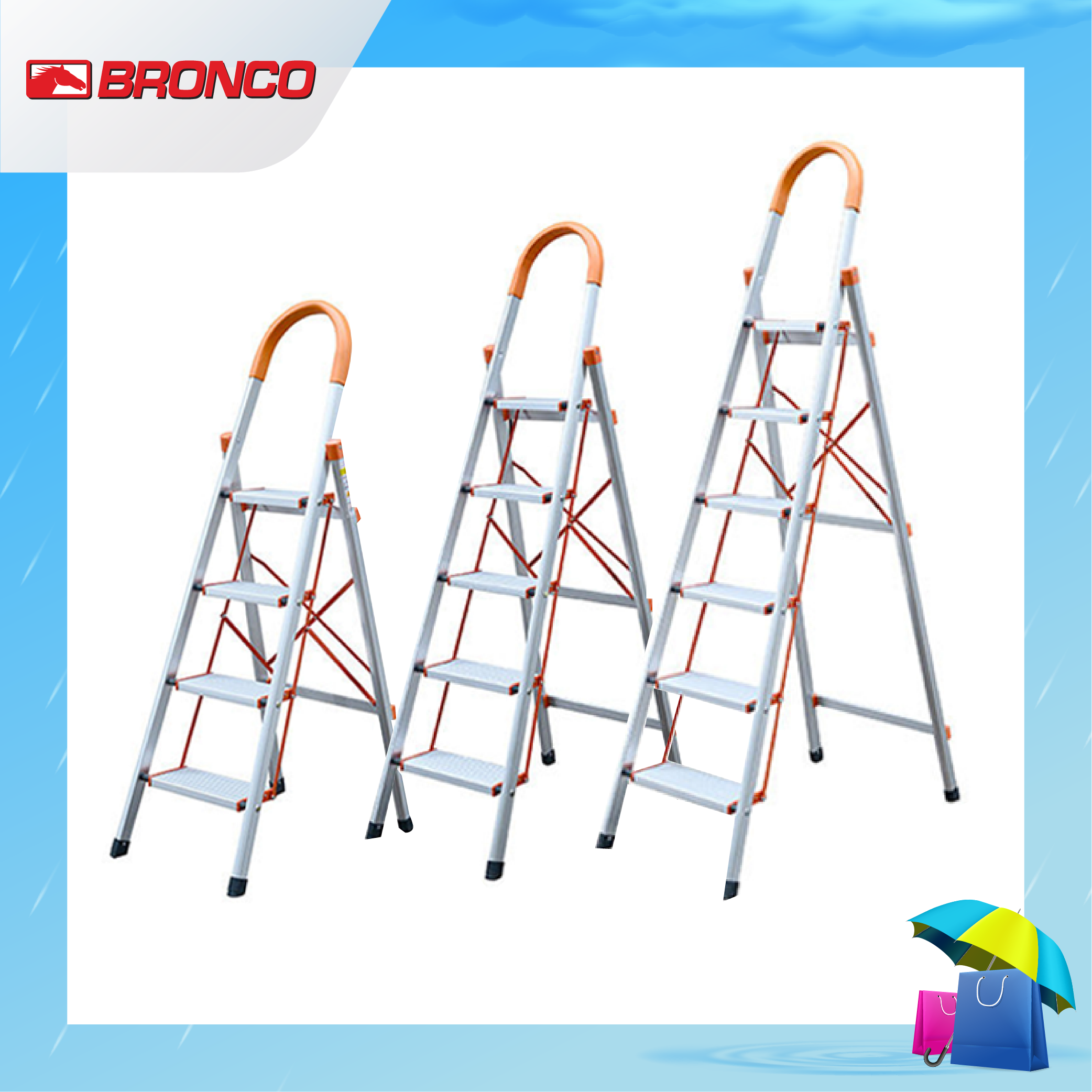 Bronco Non-Slip Aluminun Ladder_Rainy Frame-01