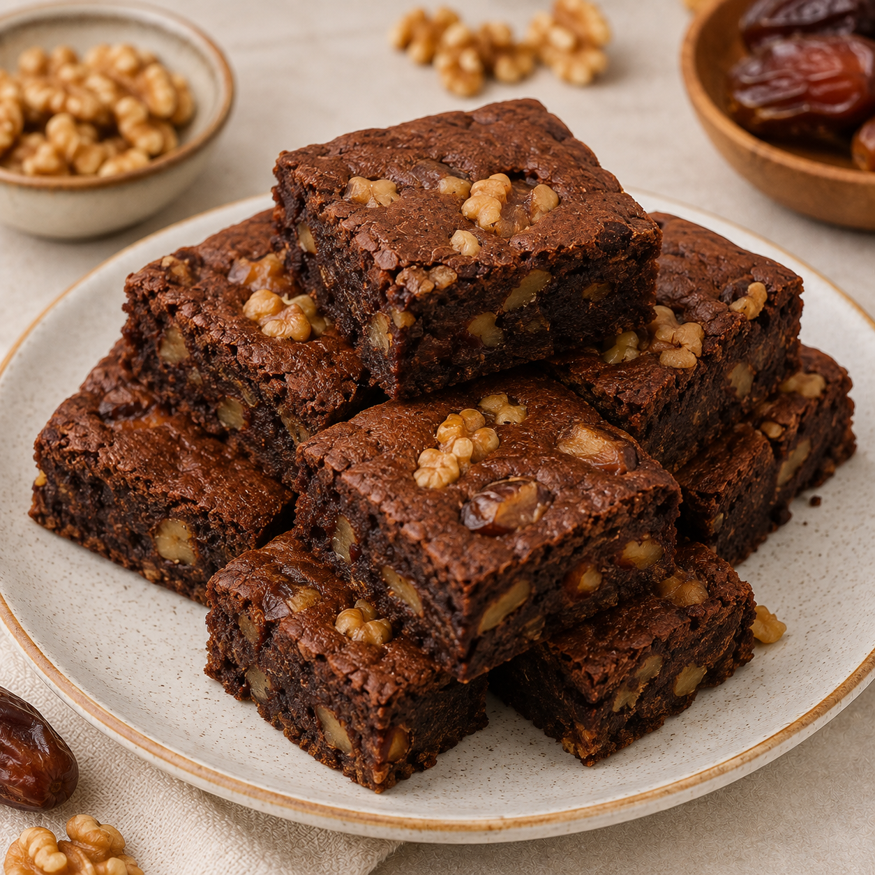Date & Walnut Brownies