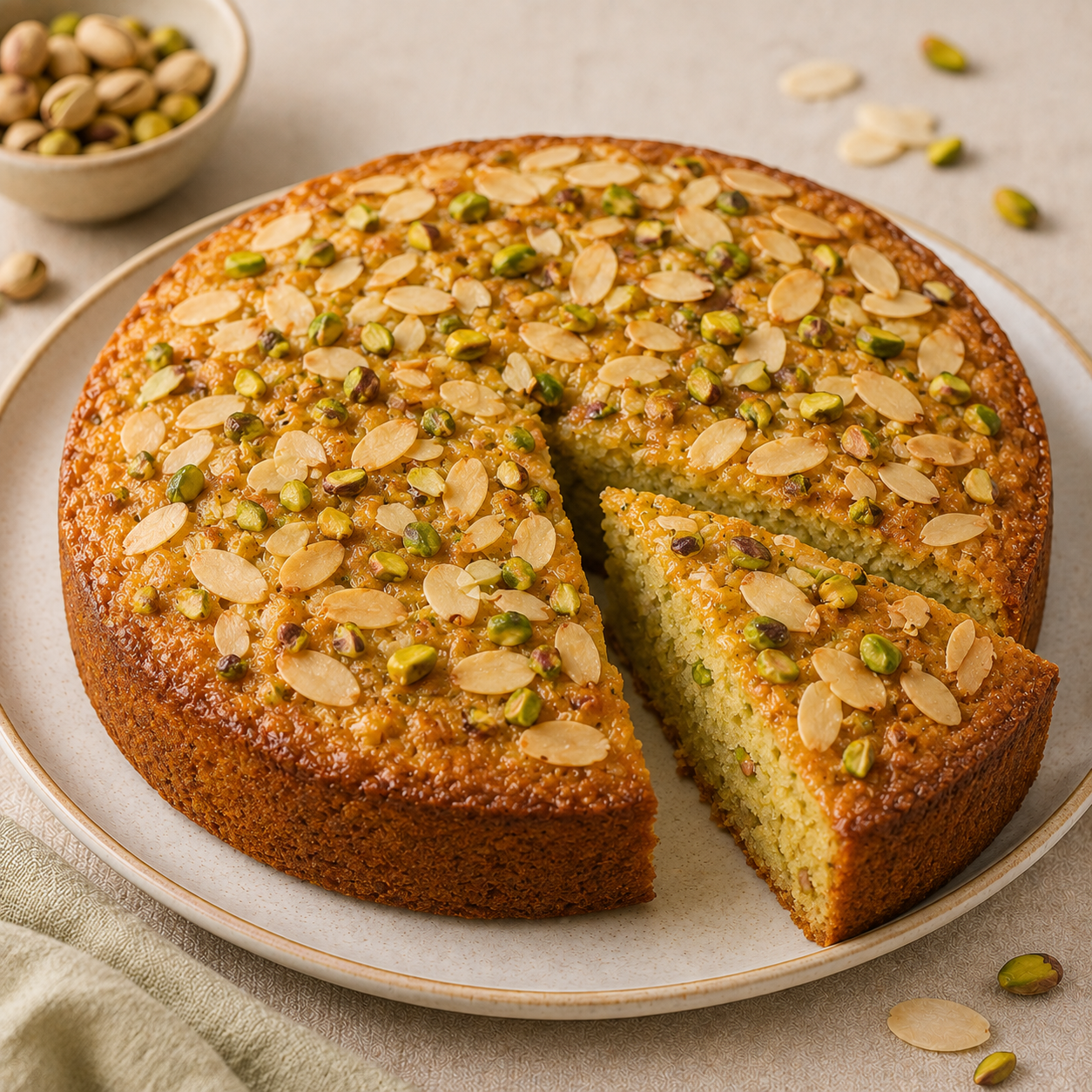 Pistachio Almond Cake