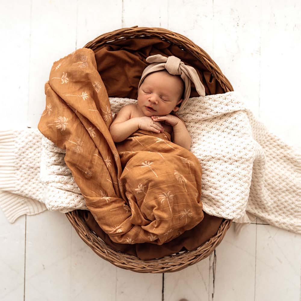 Bronze Palm Organic Muslin Wrap4