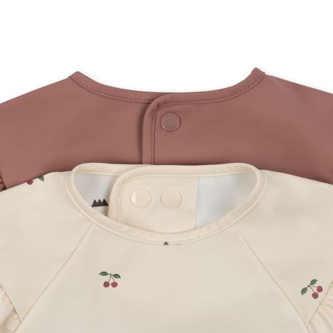 KS5068 - 2 PACK DINNER BIB FRILL WITH SLEEVES - CHERRY-ROSEWATER - Extra 3