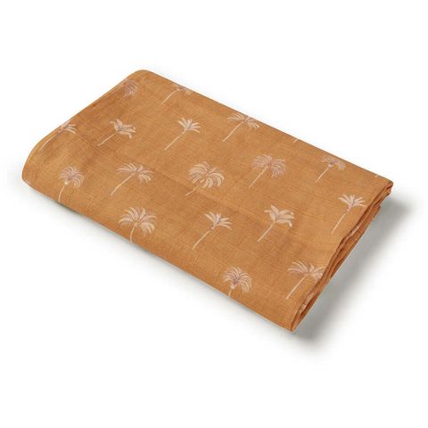 Bronze Palm Organic Muslin Wrap3